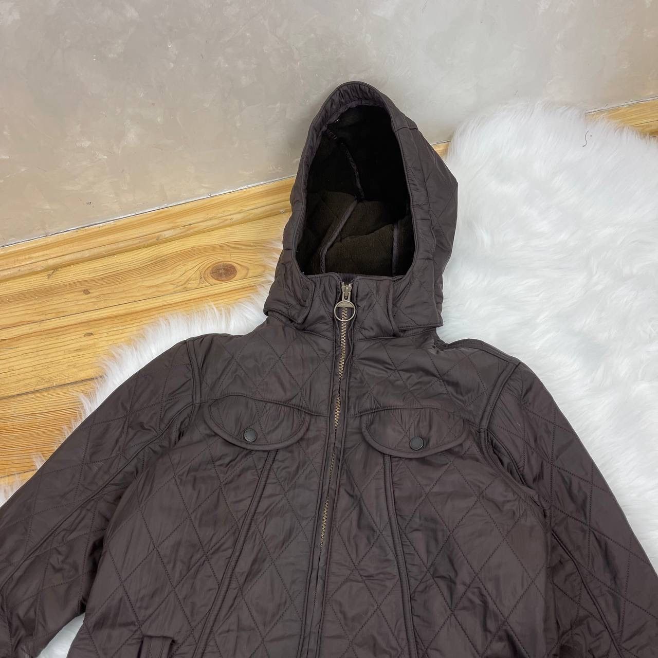 Barbour Barbour Grace Polarquilt Quilted Hooded Jacket Brown Women’s Size M / US 6-8 / IT 42-44 - 3 Thumbnail