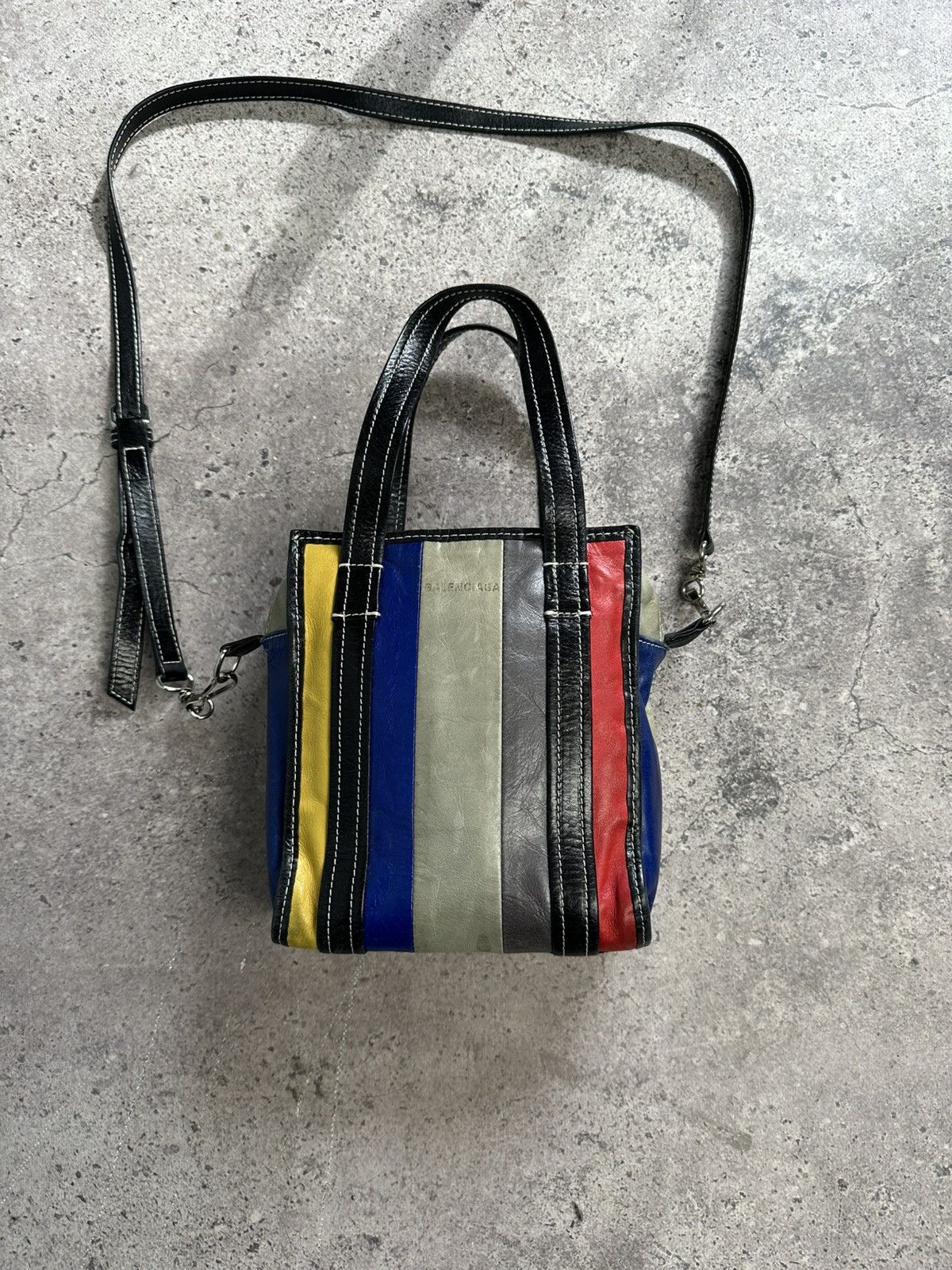 Balenciaga Balenciaga Bazar Leather Shoulder Bag Multicolor Small Size ONE SIZE - 8 Thumbnail