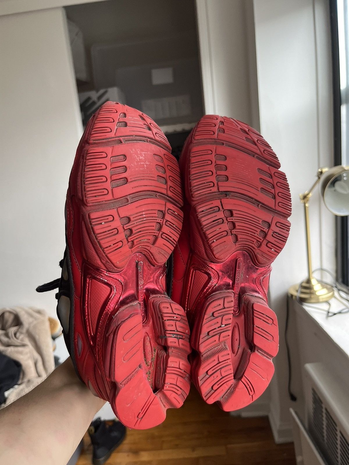 Raf by Raf Simons Adidas by RAF Simons Ozweego 3 Burgundy Red and black Size US 7 / EU 40 - 3 Thumbnail
