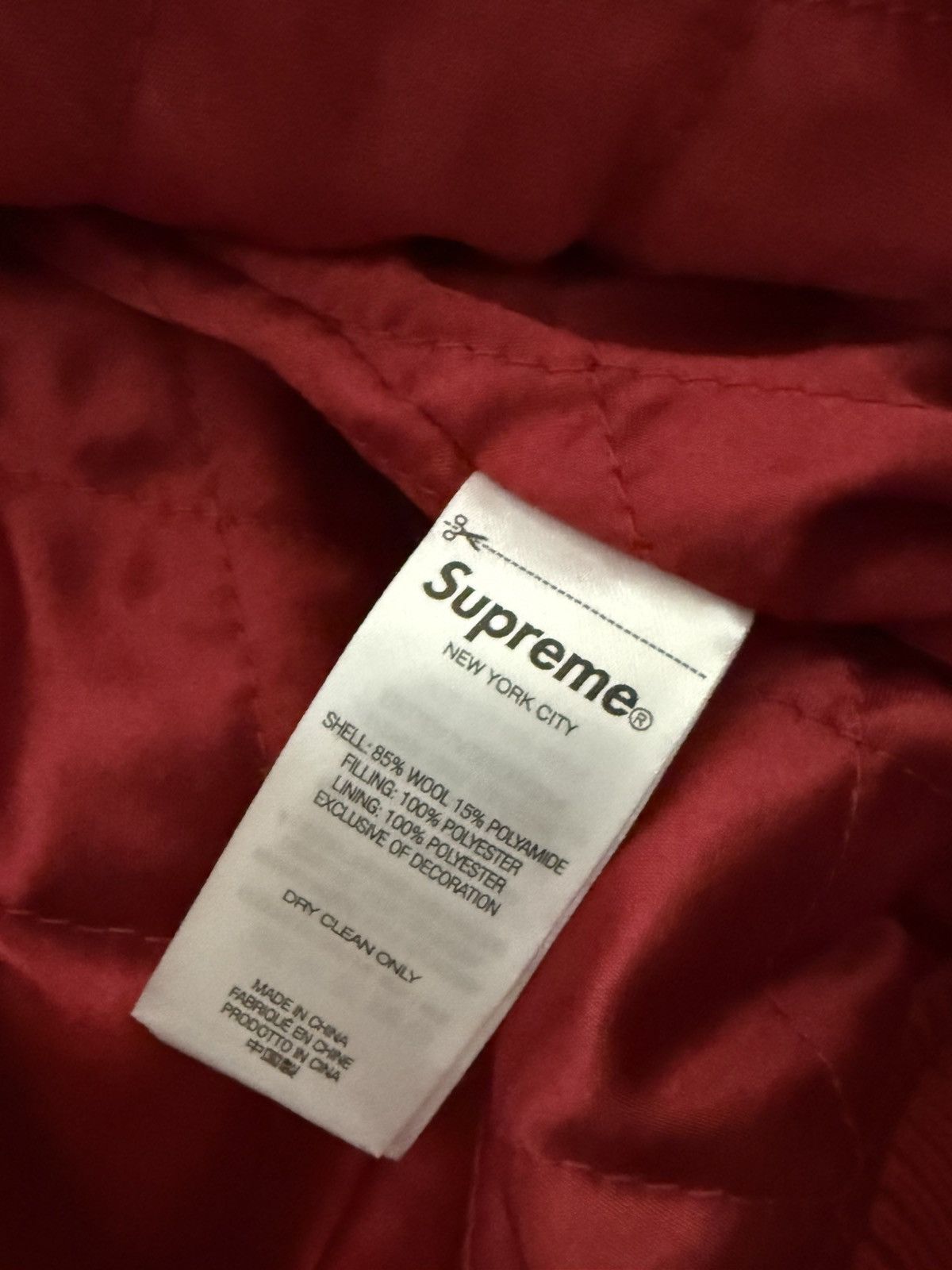 Supreme SUPREME VERITAS VARSITY JACKET SIZE MEDIUM RED Size US M / EU 48-50 / 2 - 4 Thumbnail