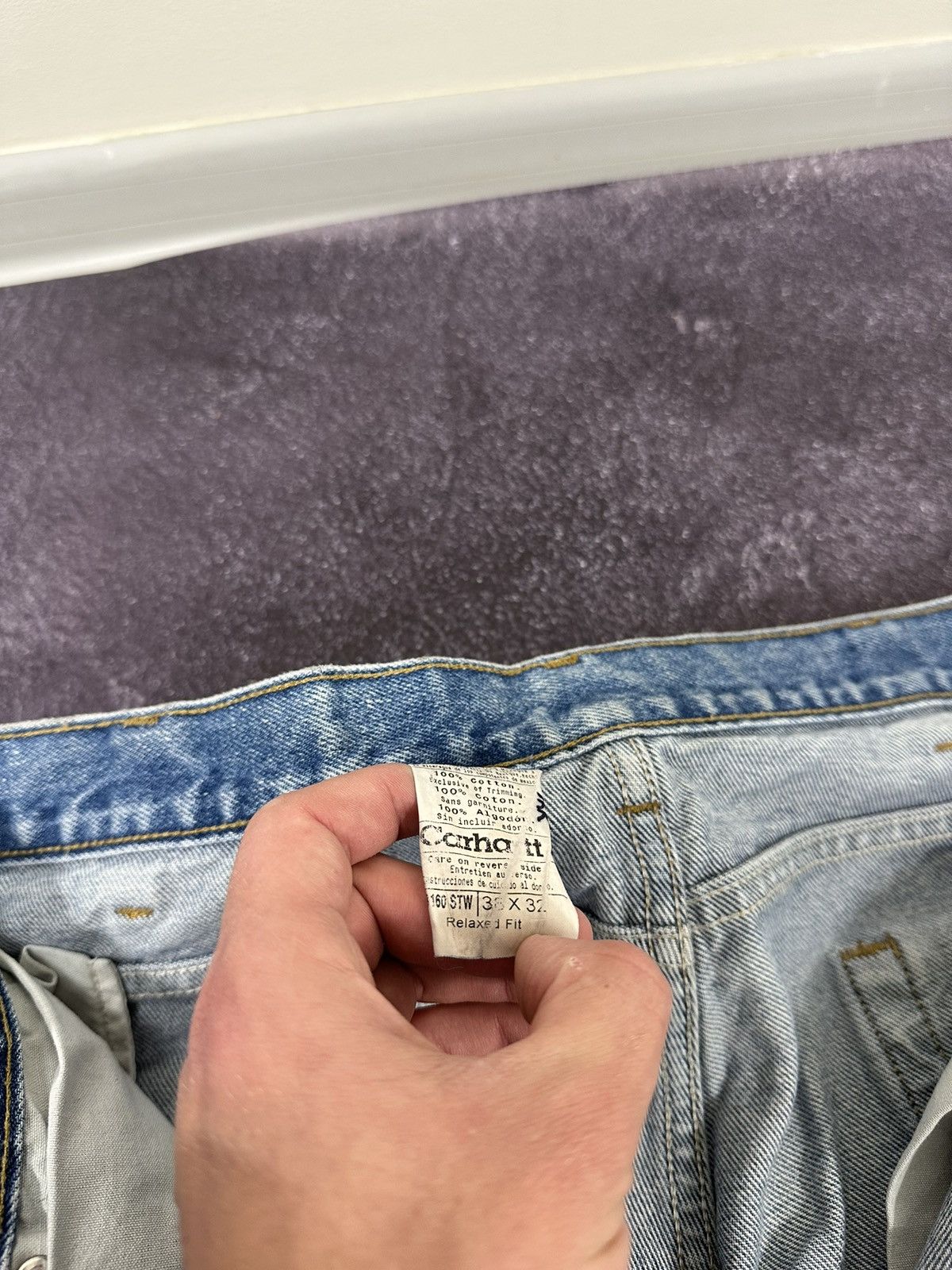 Carhartt Vintage Carhartt Light Blue USA Denim Faded Opium Work Jeans Size US 38 / EU 54 - 15 Thumbnail
