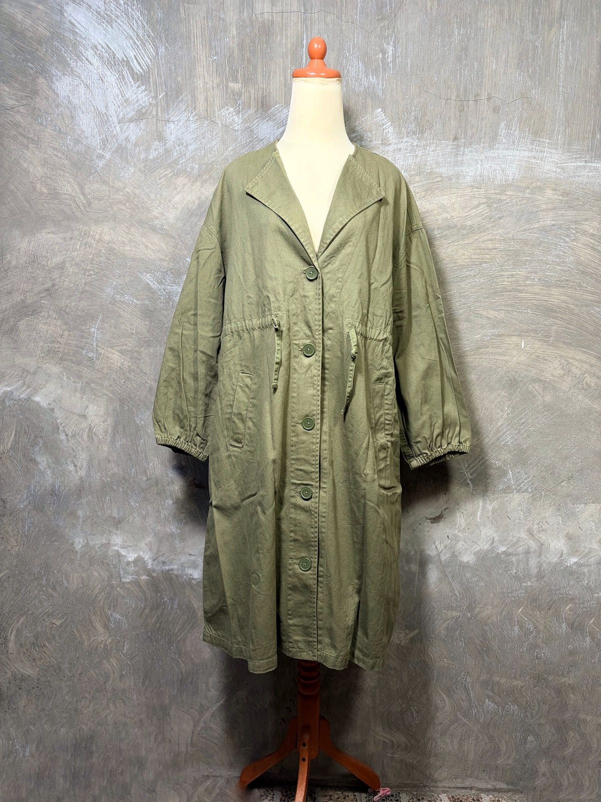 Japanese Brand Japanese Natural Couture Women Army Parka Jacket Size L / US 10 / IT 46 - 1 Thumbnail