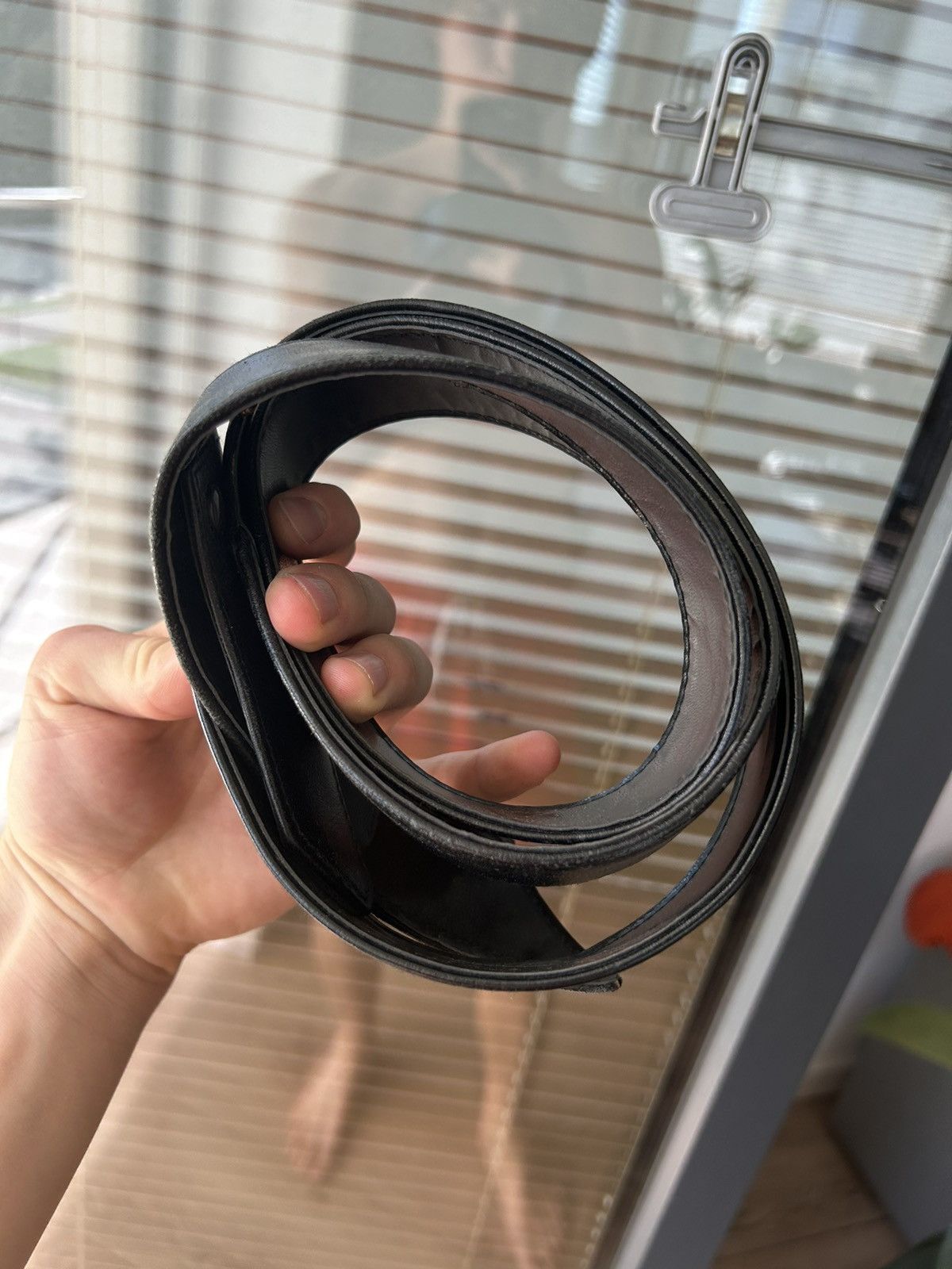Leather Leather belt Size ONE SIZE - 2 Thumbnail