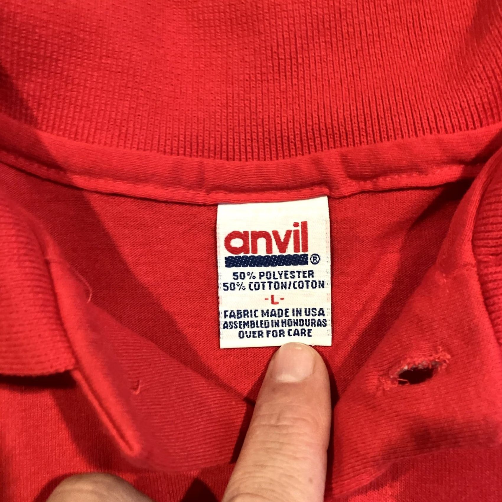 Anvil VINTAGE Anvil Polo Golf Embroidered Frito Lay Men's Large Red Shirts Mens Size US L / EU 52-54 / 3 - 3 Thumbnail