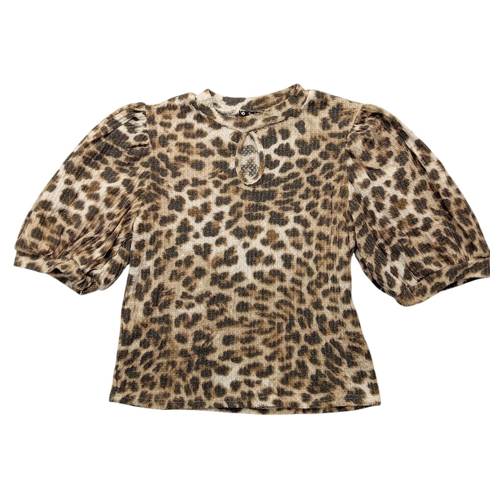 & Other Stories Try ! This Cheetah Print Top L Womens Short Sleeve Soft Size L / US 10 / IT 46 - 1 Thumbnail