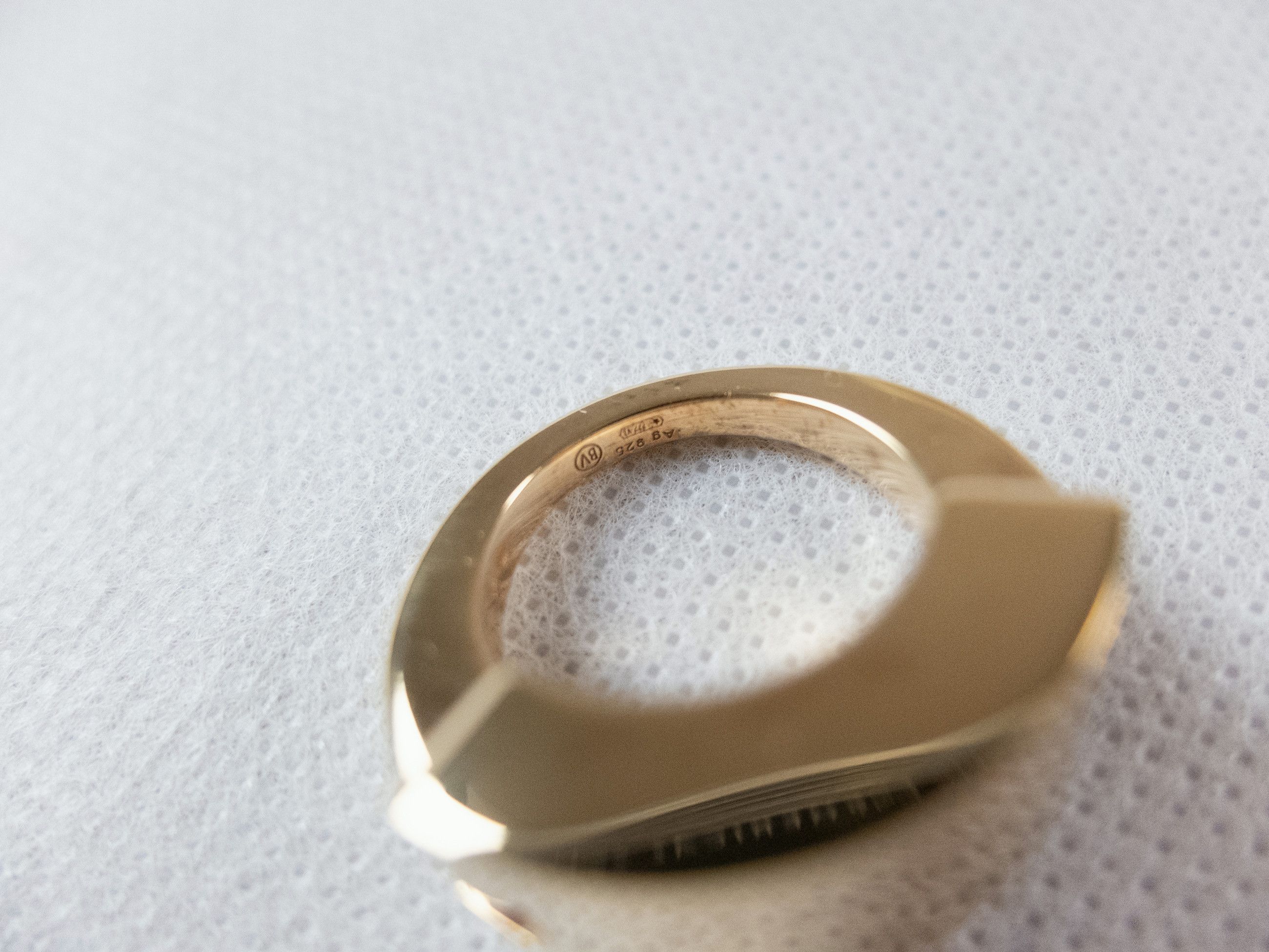 Bottega Veneta BOTTEGA VENETA ID gold plated silver chunky ring 7 15 q Size ONE SIZE - 5 Thumbnail