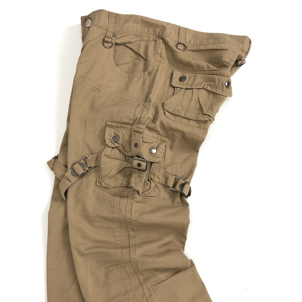 If Six Was Nine × Japanese Brand × LOWBOX Vintage Y2K Lowbox Bondage Double Knee Cargo Pants Size US 34 / EU 50 - 19 Thumbnail