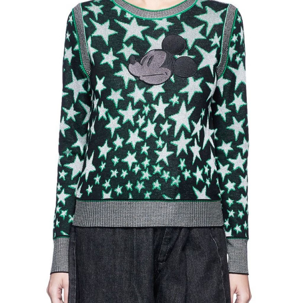 Marc Jacobs Marc Jacobs Mickey Mouse Black and Sliver Stars Pullover Size S / US 4 / IT 40 - 5 Thumbnail