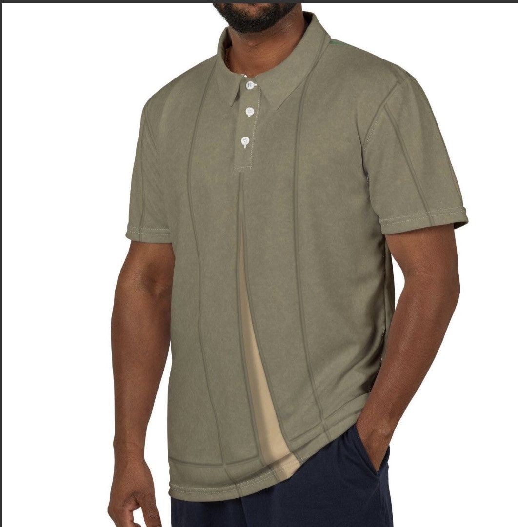 Other Elegant Polo Shirt, Split Bottom Patterned Unisex Casual Tee Size US M / EU 48-50 / 2 - 2 Thumbnail