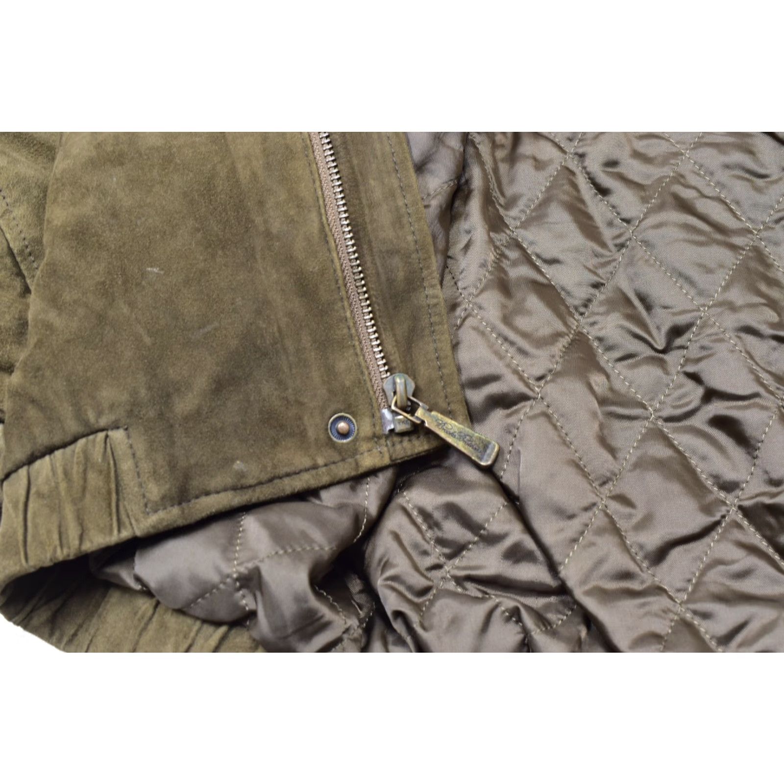 Brooks Brothers Brooks Brothers Bomber Jacket Men 2XL Brown Suede Leather Quilted Full Zip Vintage? No Size US XXL / EU 58 / 5 - 7 Thumbnail