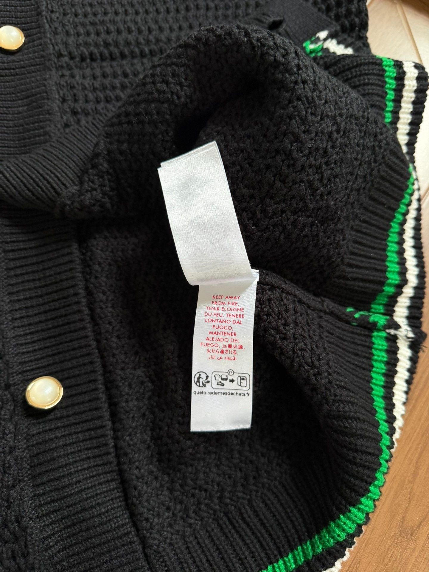 Casablanca CASABLANCA Black Striped Knit Cardigan Size US M / EU 48-50 / 2 - 7 Thumbnail
