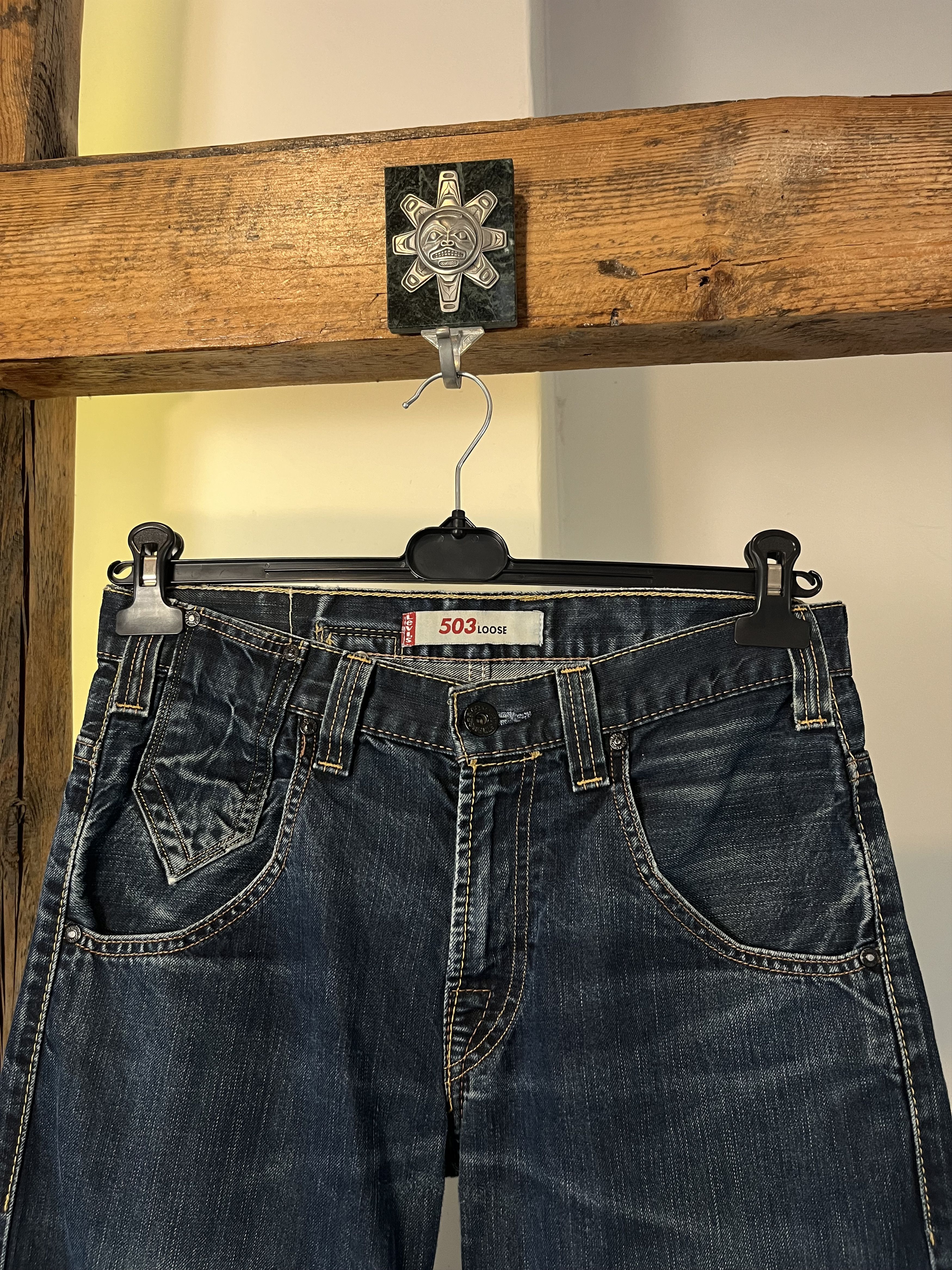 Jean × Levi's × Vintage Vintage Levi’s 503 Distressed Blue Faded Washed Jeans Denim Size US 31 - 3 Thumbnail