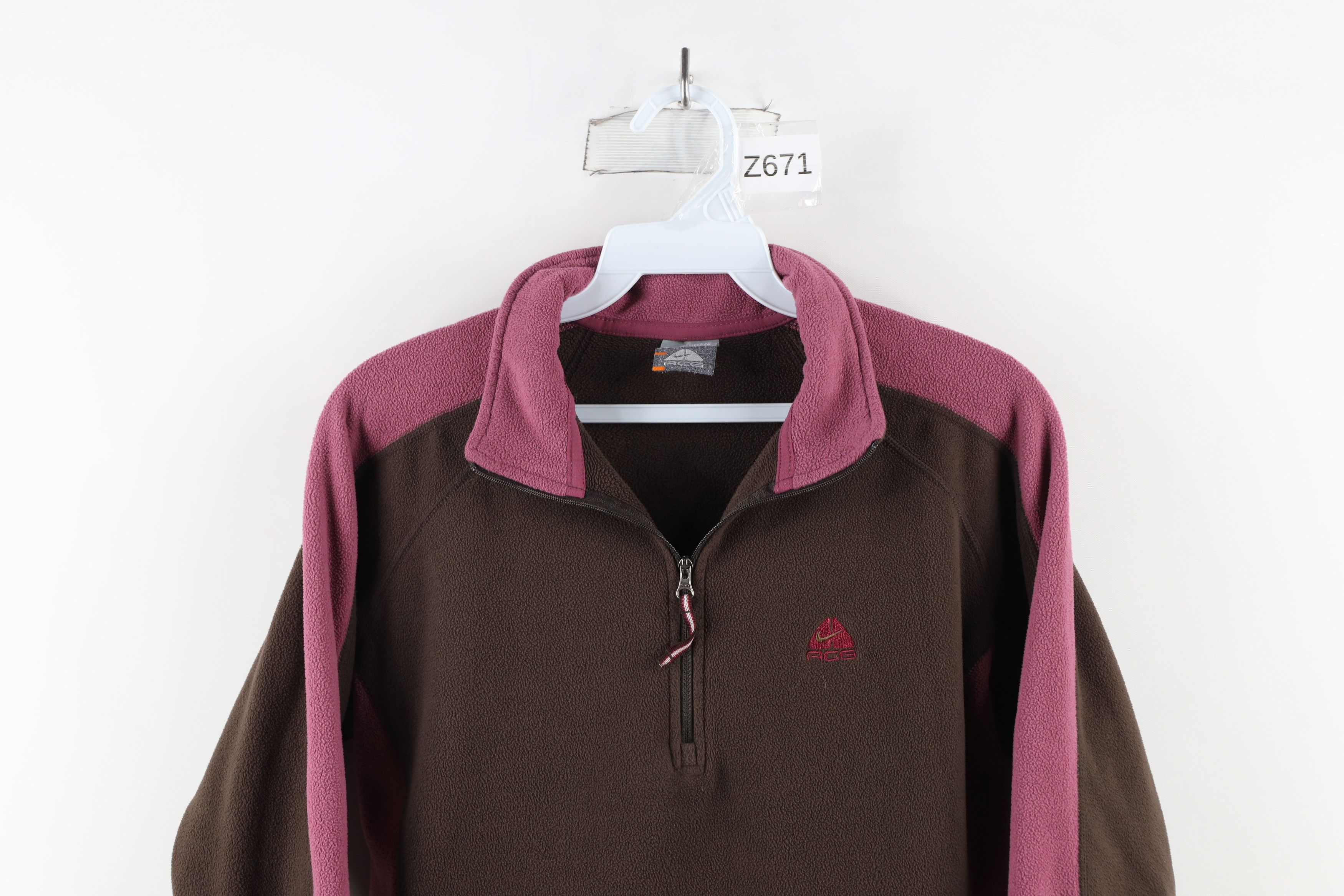 Nike × Vintage Vintage Nike ACG Scott Mini Swoosh Half Zip Fleece Sweater Size S / US 4 / IT 40 - 2 Thumbnail