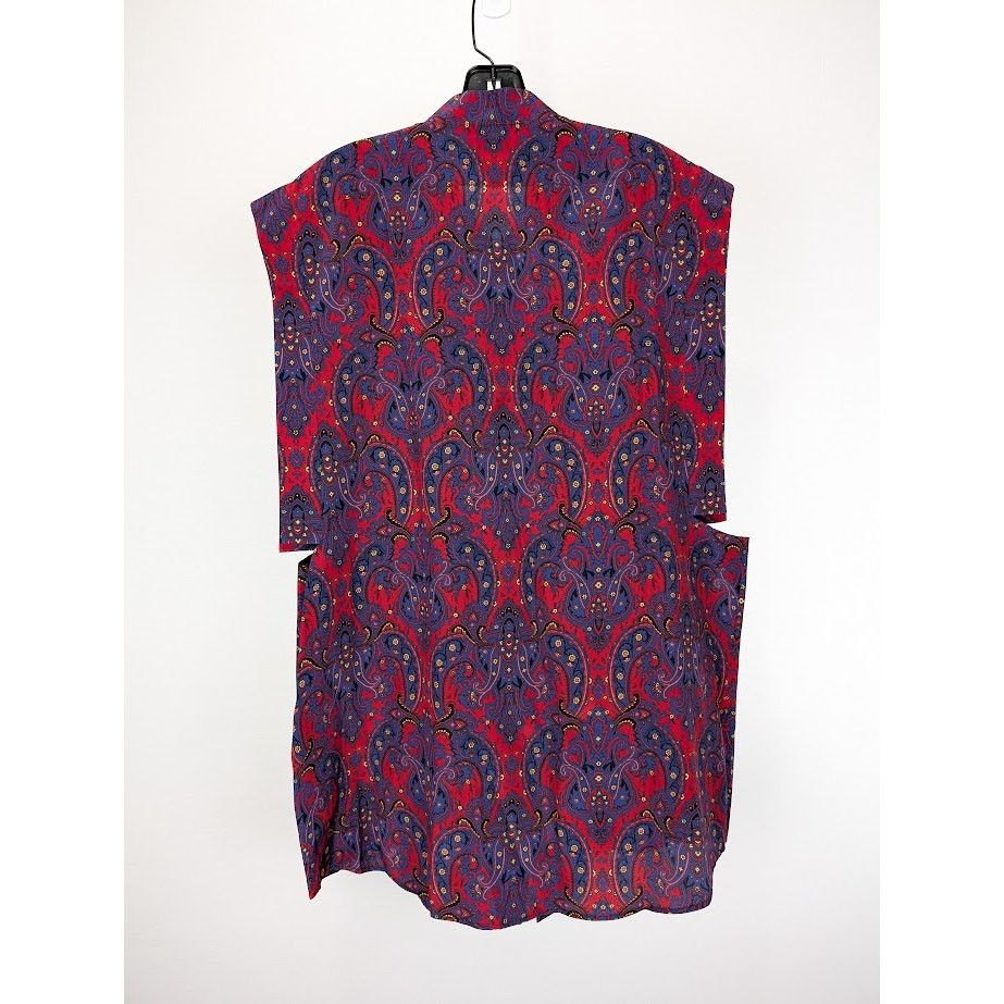 Saint Laurent Paris o1rshd1 Chemise Sans Manches Silk Sleeveless Shirt in Blue Size US L / EU 52-54 / 3 - 12 Thumbnail