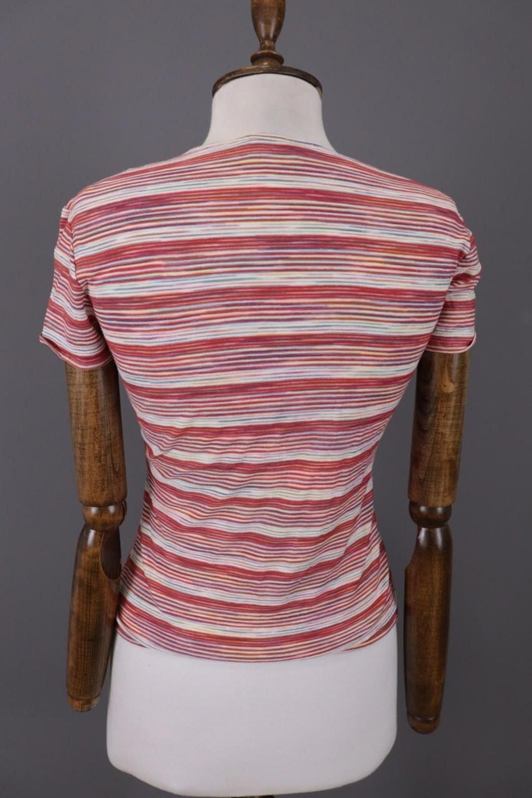 Missoni Missoni Multicolor Striped Short Sleeve Sumeer Top T-Shirt Size M / US 6-8 / IT 42-44 - 9 Thumbnail