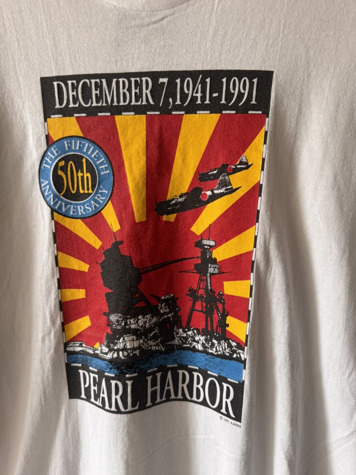 Vintage VINTAGE 90s 50 aniversary PEARL HARBOUR TRUE EVENT Size US XL / EU 56 / 4 - 6 Thumbnail
