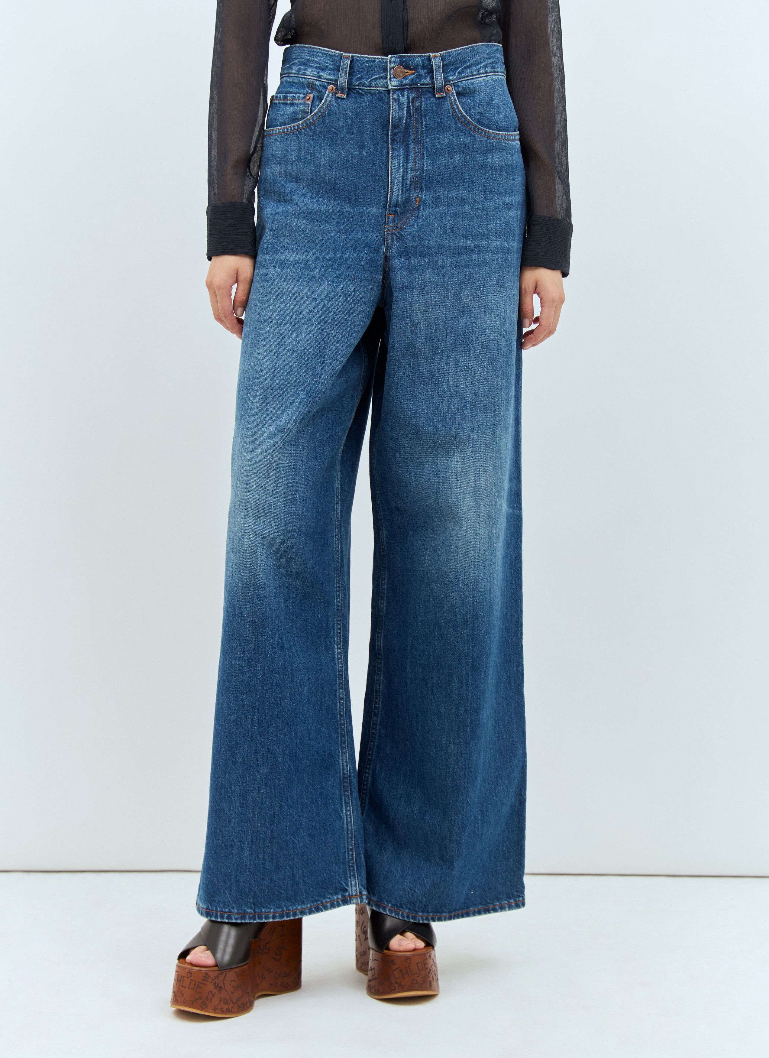 デニム・ジーパン Chloe SS25 Chloe Jeans (CH25UDP03252 6C7) Chloé High Rise Bootcut Jeans In Denim | Chloé US