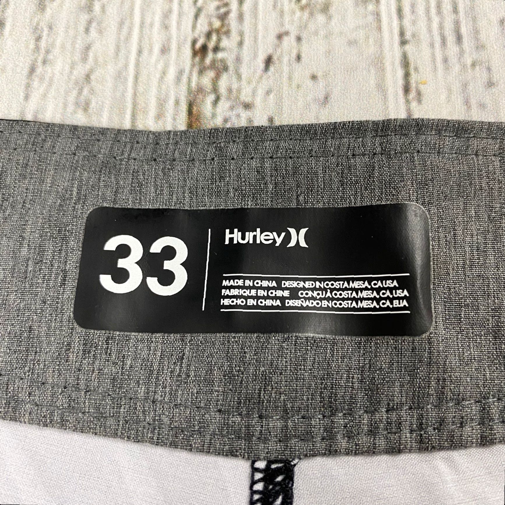 Hurley HURLEY MENS BOARDSHORTS 33 CHARCOAL WHITE ZEBRA PAINT SURFING Size US 33 - 4 Thumbnail