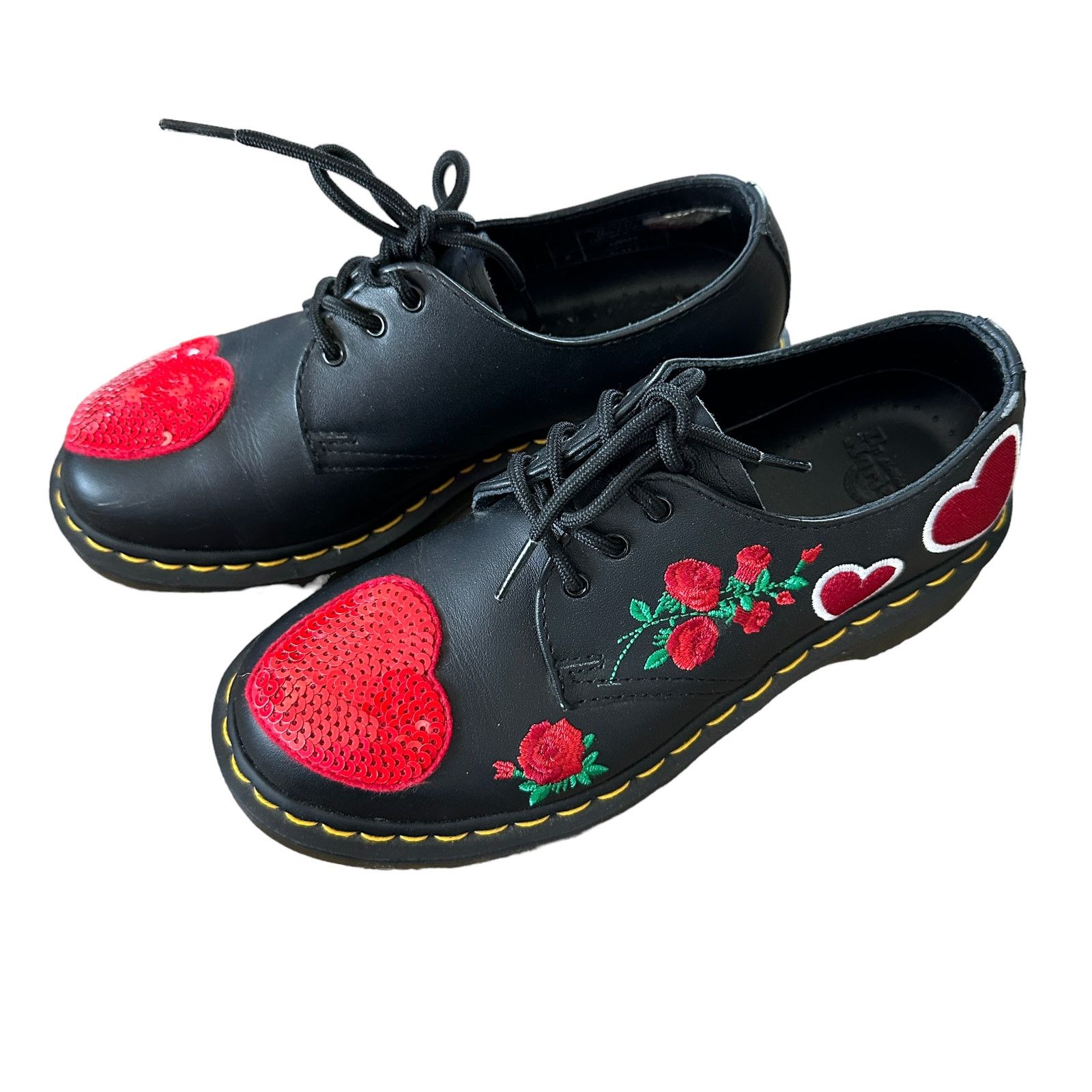 Dr. Martens Dr. Martens 1461 Sequin Hearts Oxfords Grailed
