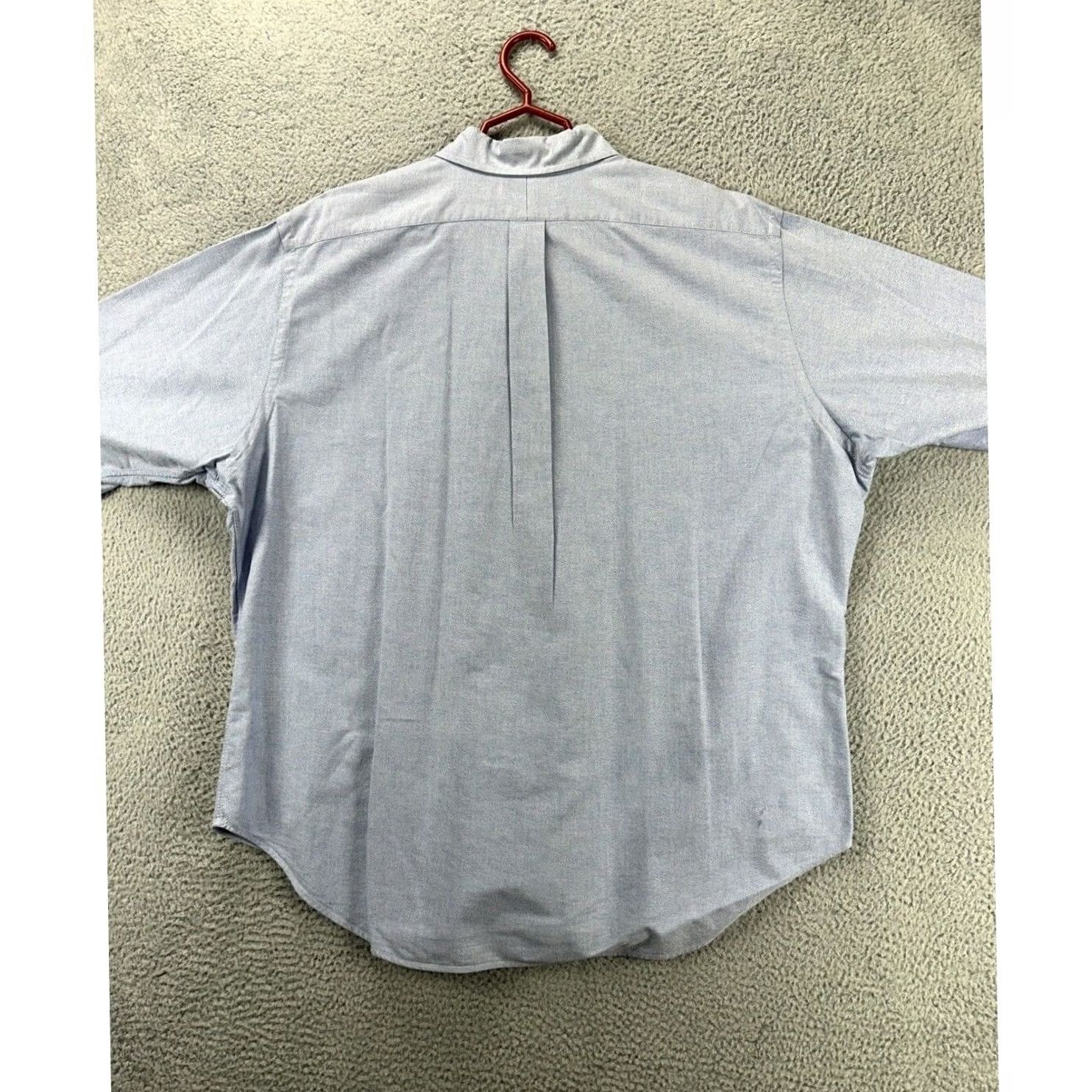 Ralph Lauren Ralph Lauren Button-Up Dress Shirt Mens 18 36-37 Blue Classic Flesh Color Pony Button-Down Size 48R - 3 Thumbnail