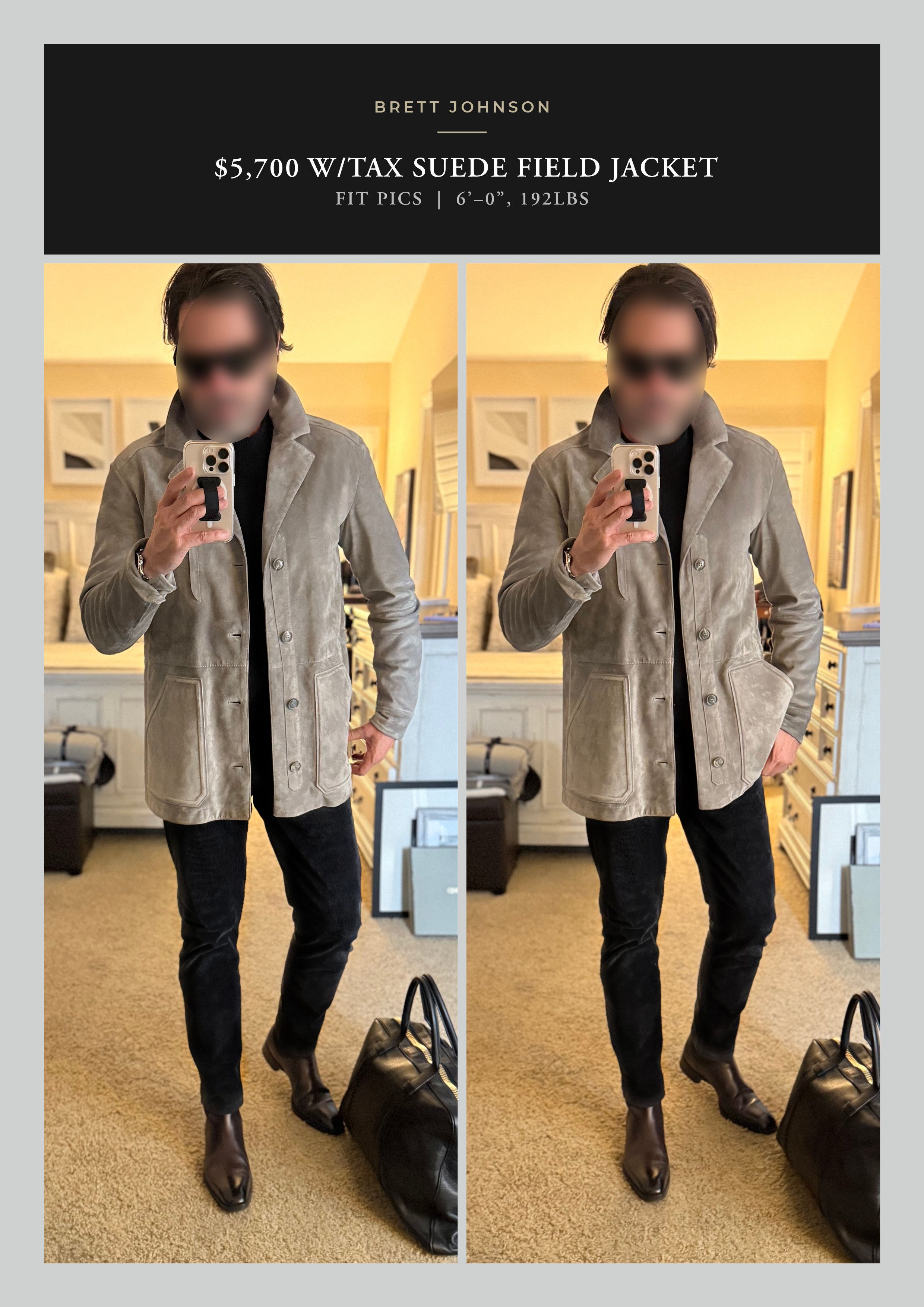 Other Best Dressed New Rare $5,700 w/tax Suede Field Jacket Size US L / EU 52-54 / 3 - 3 Thumbnail