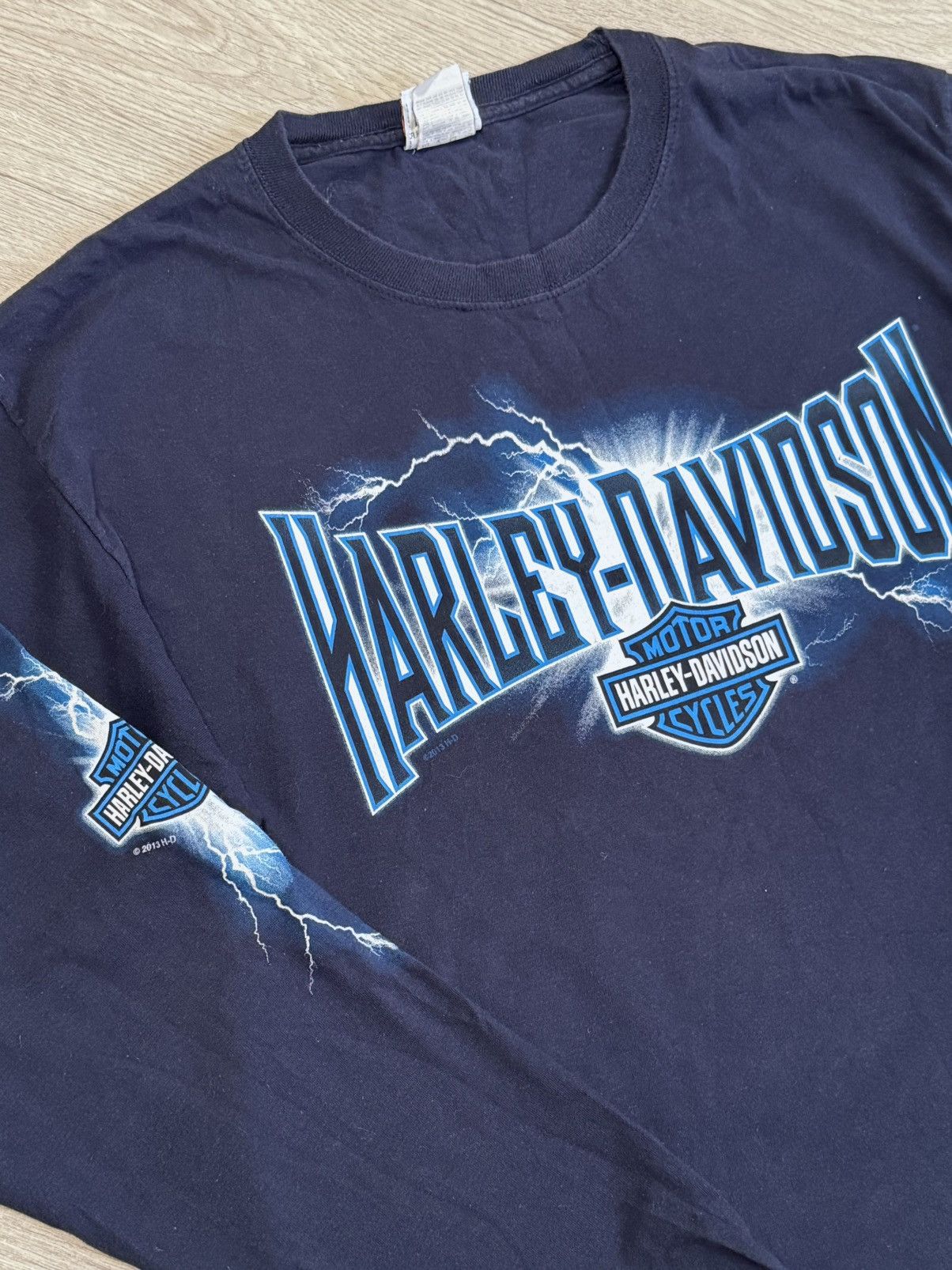 Harley Davidson 🔷Harley Davidson Lightning Graphic Long sleeve T-shirt🔷 Size US L / EU 52-54 / 3 - 4 Thumbnail