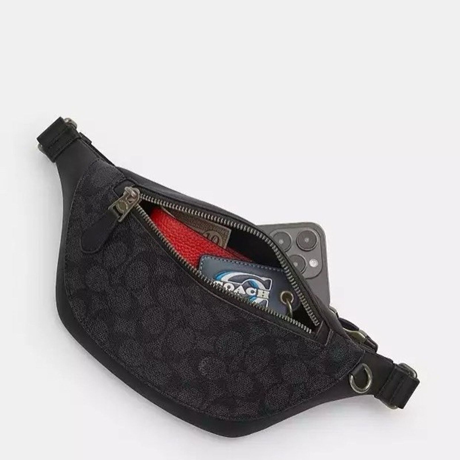 Coach NWT Coach Warren Mini Belt Bag With Baseball CAX43 Deep blue Size ONE SIZE - 10 Thumbnail