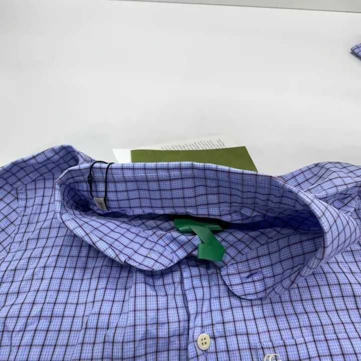 Gucci Gucci Gucci Blue Check Long Sleeve Shirt -2506 Size US M / EU 48-50 / 2 - 7 Thumbnail