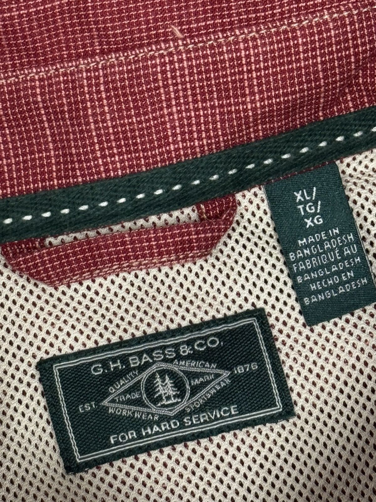 G.H. Bass & Co. G.H. Bass & Co Red Camp Collar Button Down Pocket Shirt Size US XL / EU 56 / 4 - 4 Thumbnail