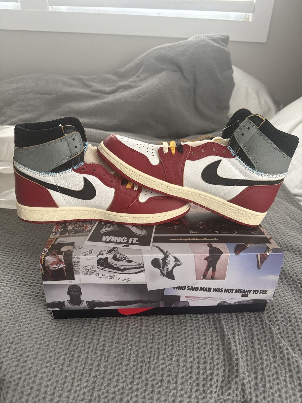 Jordan Brand Union Jordan 1 Retro High OG SP Chicago Shadow Size US 10 / EU 43 - 3 Thumbnail