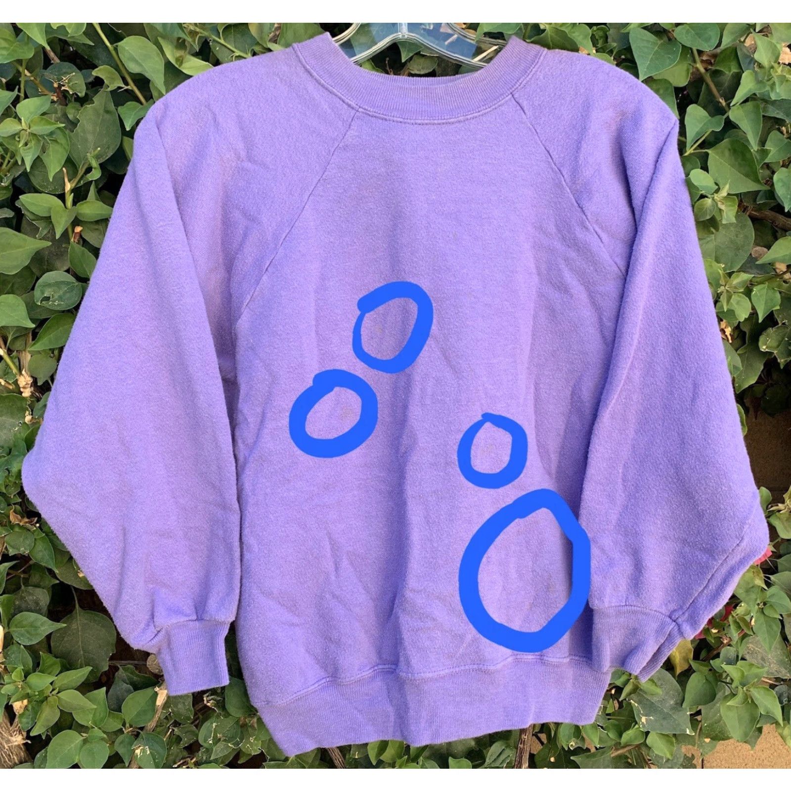 Tultex VINTAGE Tultex Sweatshirt Raglan Long Sleeve Pullover S Unisex Adults Purple Cotton Blend 50% Creslan 50% PULLOVER USA 1990s? Lavender Purple Soap? Size US S / EU 44-46 / 1 - 5 Thumbnail
