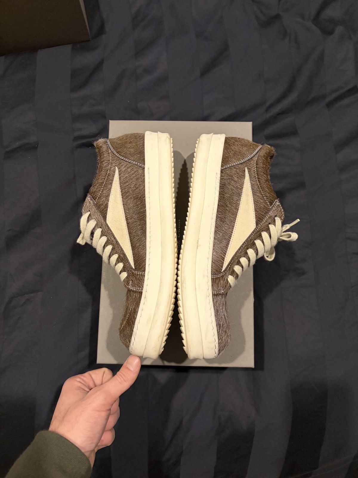 Rick Owens Rick Owens Brown Fur Vintage Sneaker Size US 9 / EU 42 - 1 Thumbnail