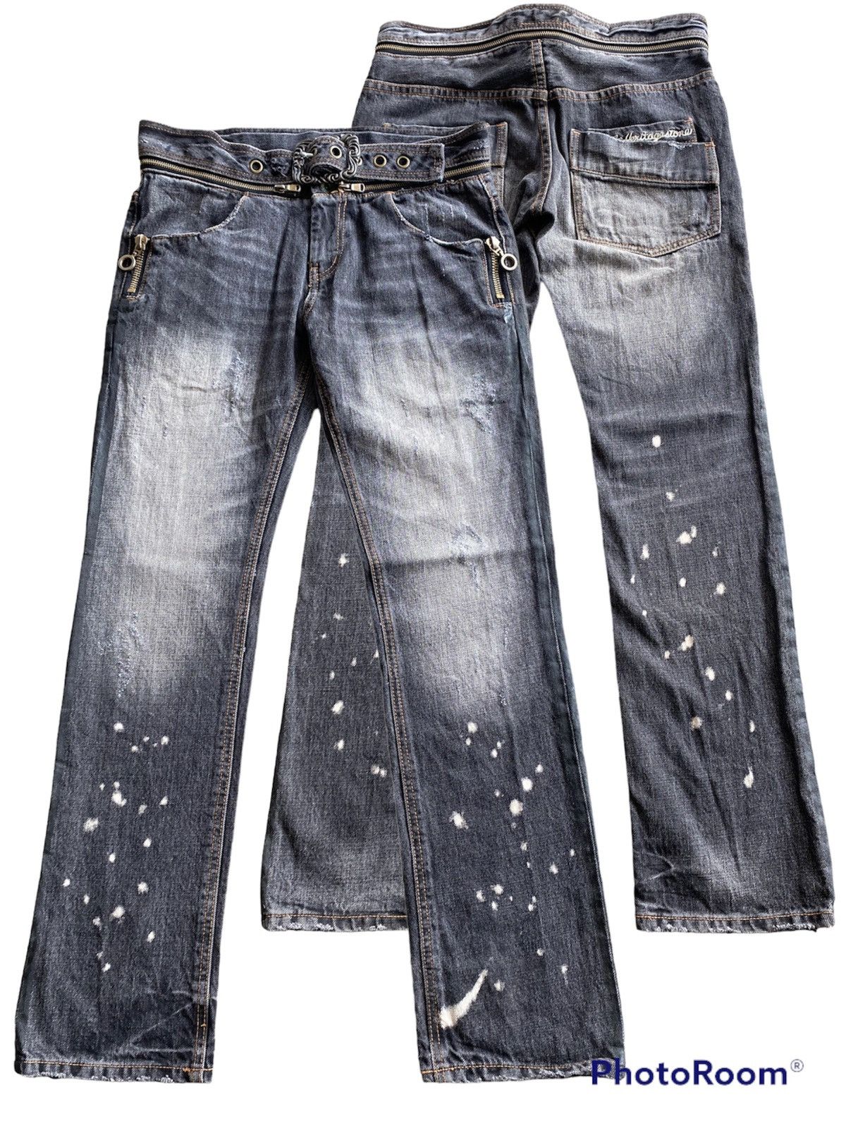 Hysteric Glamour × If Six Was Nine × Le Grande Bleu (L.G.B.) Japanese Vintage Heritage Stone Punk Black Jeans Size US 30 / EU 46 - 1 Thumbnail