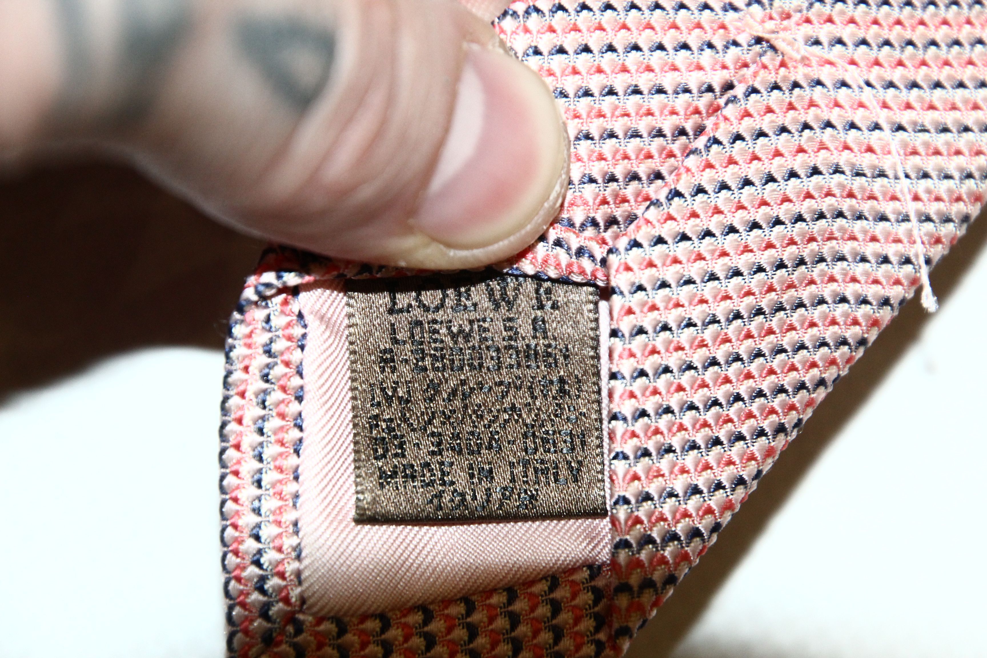 Loewe Loewe Signature Luxury Design Jacquard Silk Tie Size ONE SIZE - 7 Thumbnail