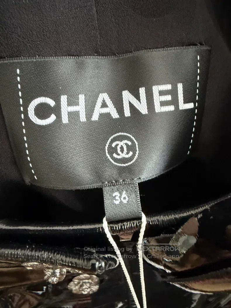 Chanel Chanel Black patent leather shiny leather jacket Size XS / US 0-2 / IT 36-38 - 3 Thumbnail