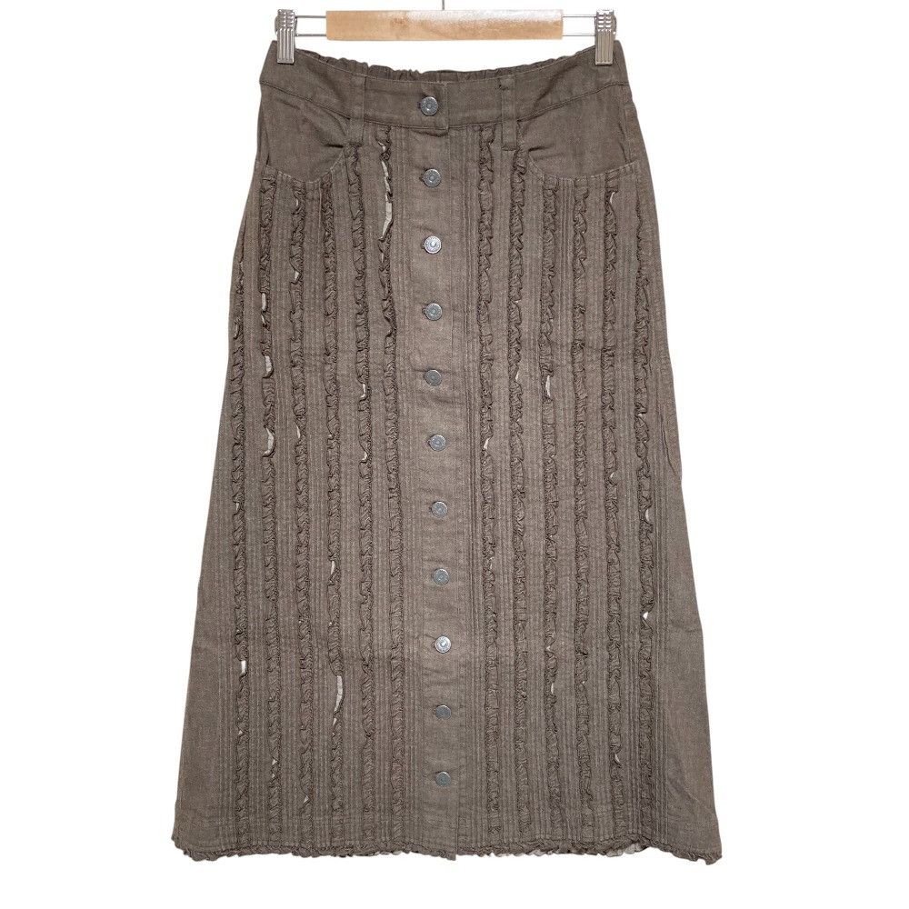 Other Other PINK HOUSE Zeitaku Pico Frill Denim Skirt Textile Skirts A2193FSY310 DUTY FREE for USA Size ONE SIZE - 1 Thumbnail