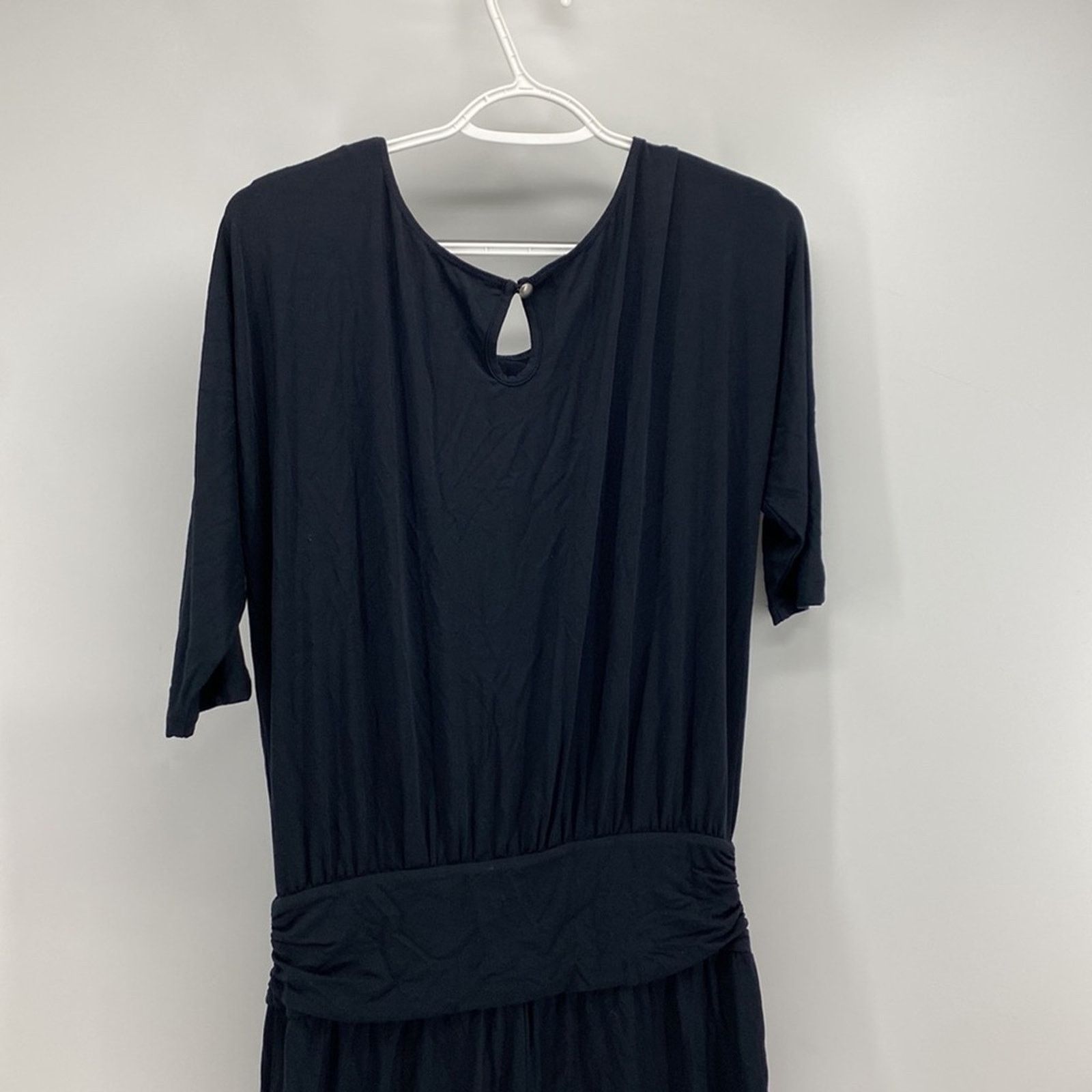 Soft Surroundings Soft Surroundings Charcoal black Jersey Knit Jumpsuit size s Size 27" / US 4 / IT 40 - 6 Thumbnail