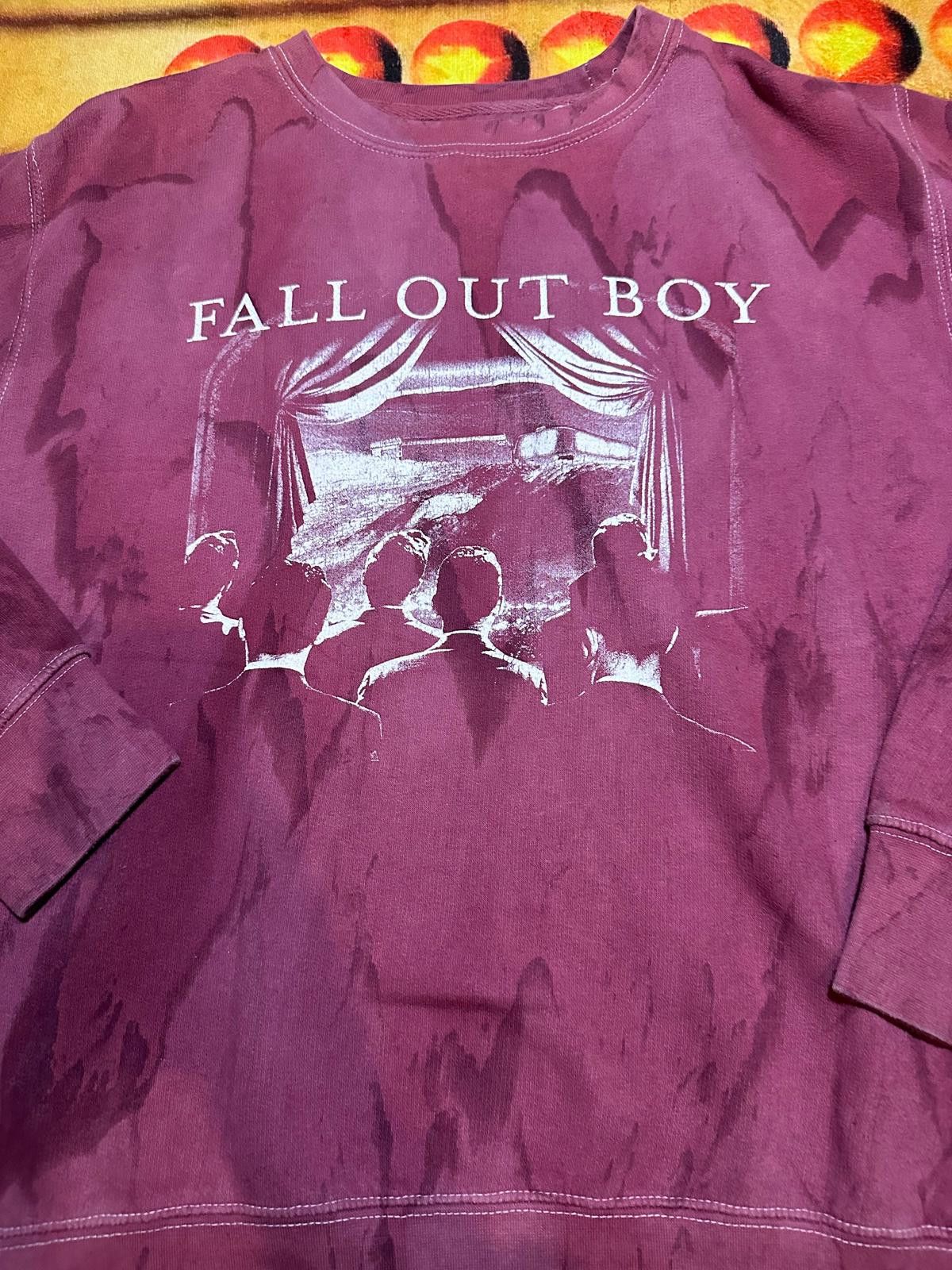Other Fall Out Boy Graphic Men's Sweatshirt, Burgundy Tie-Dye Size US M / EU 48-50 / 2 - 2 Thumbnail