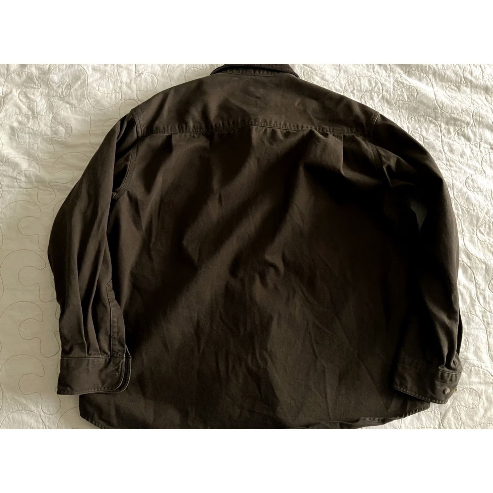 Vintage VINTAGE Woolrich Shirt XL Brown Flannel Embroidered Button-Up Collared Long Sleeve Men’s Size US XL / EU 56 / 4 - 3 Thumbnail