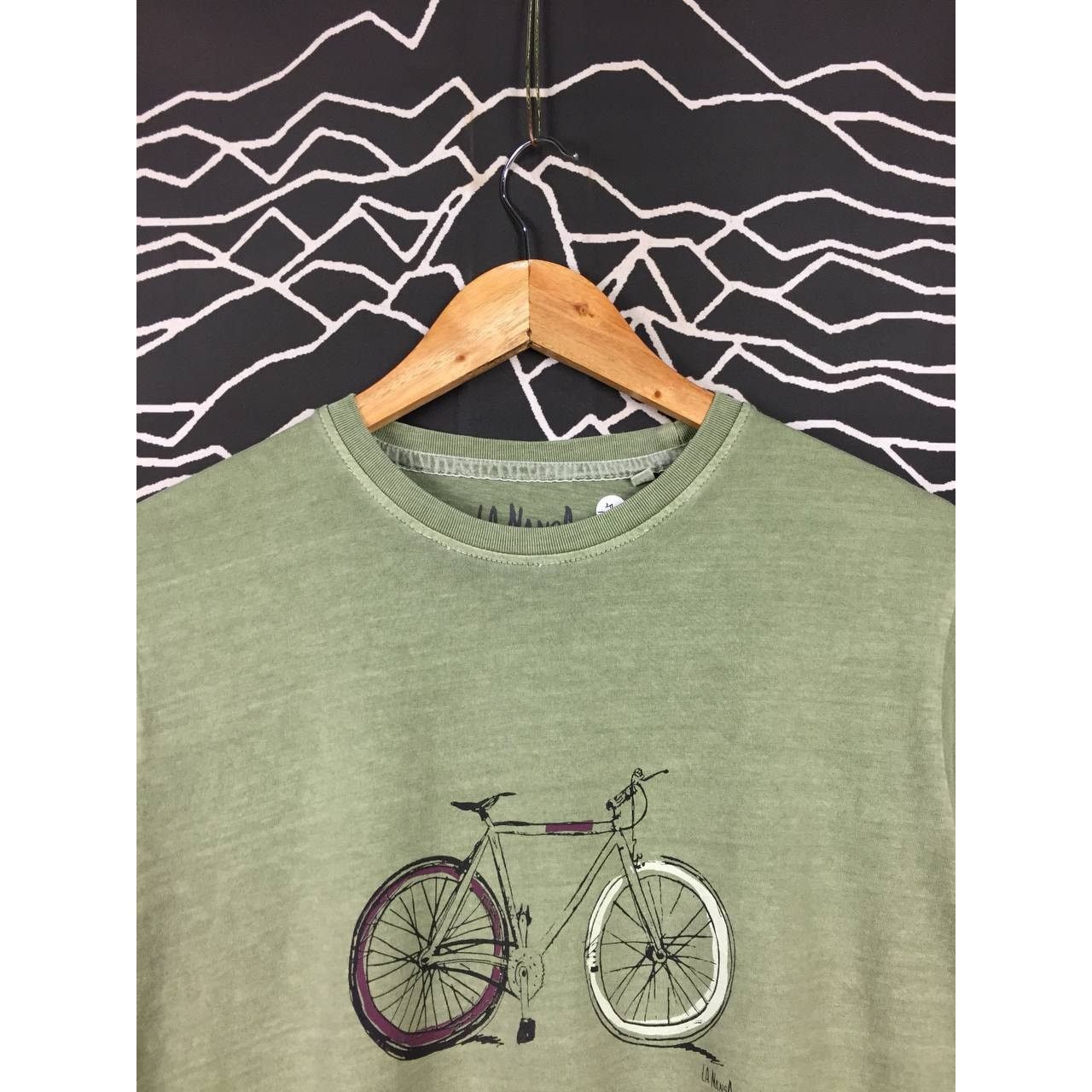 Other La Nansa Olive Green Bicycle Artwork Tee Size M Size US M / EU 48-50 / 2 - 3 Thumbnail