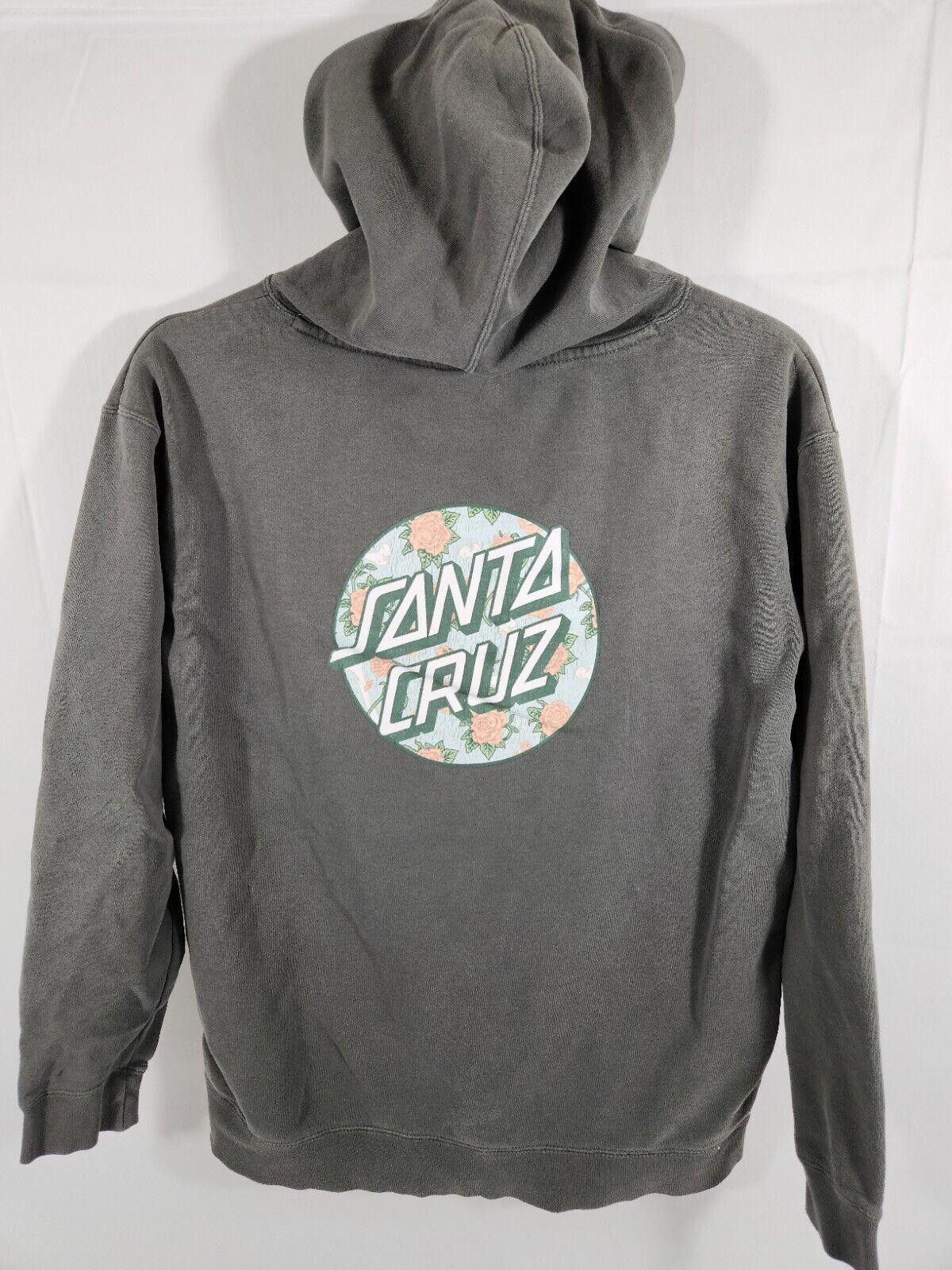 Santa Cruz Skateboards Santa Cruz Skateboards Gray Hoodie Rose Design Sz XL Size XL / US 12-14 / IT 48-50 - 1 Thumbnail