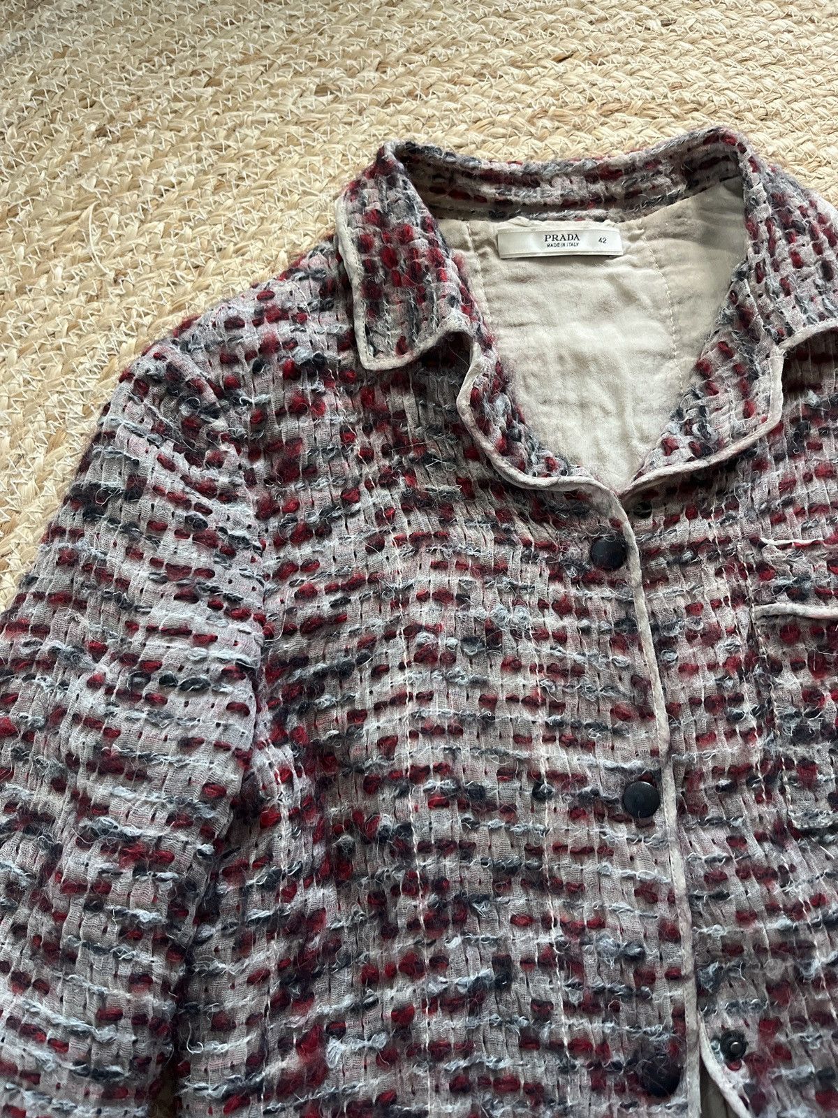 Prada vintage CLOSED Tweed Button-Up Jacket Size M / US 6-8 / IT 42-44 - 2 Thumbnail