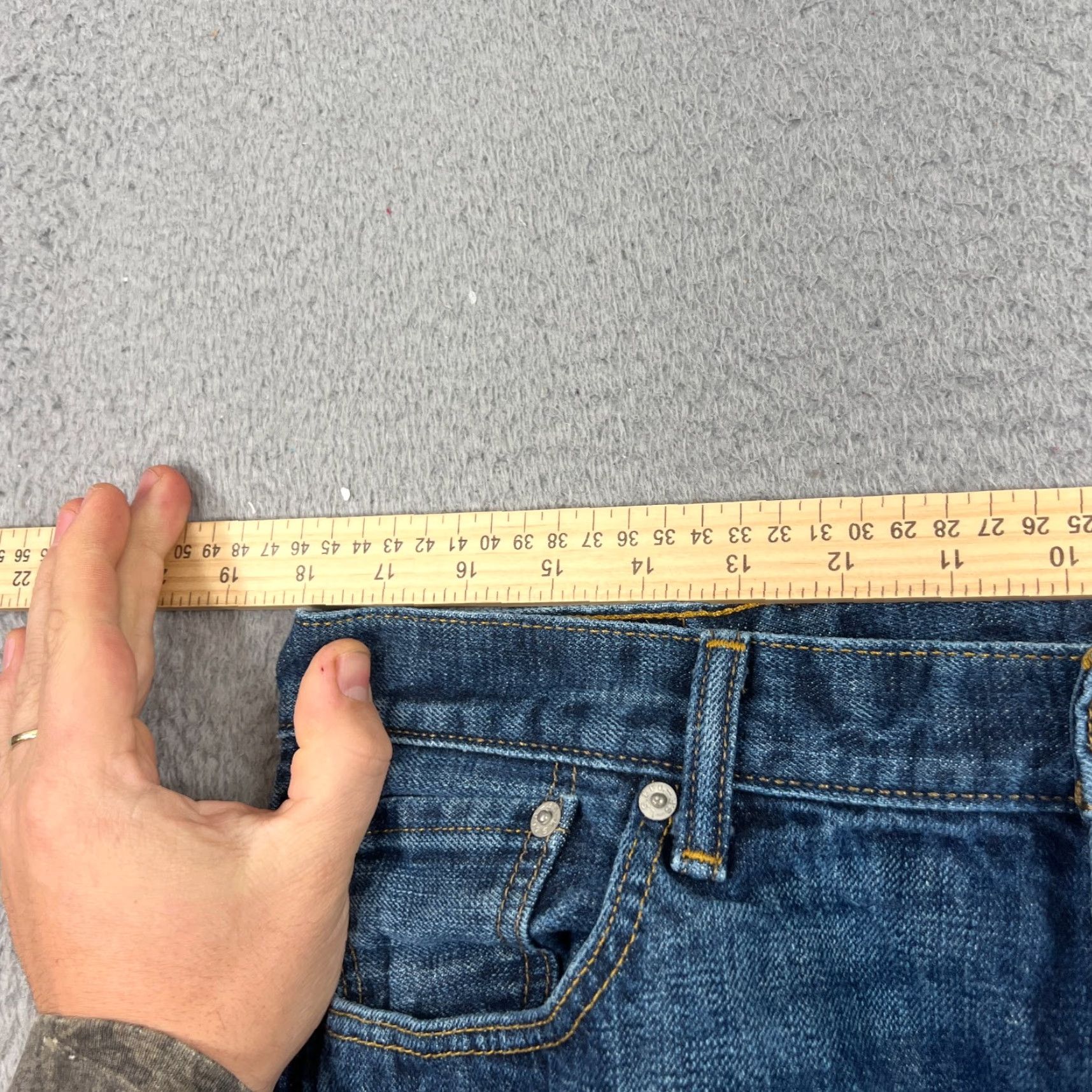 Levi's Levi’s 501 Jeans Mens 36x30 Blue Cotton Denim Straight Dark Size US 36 / EU 52 - 5 Thumbnail