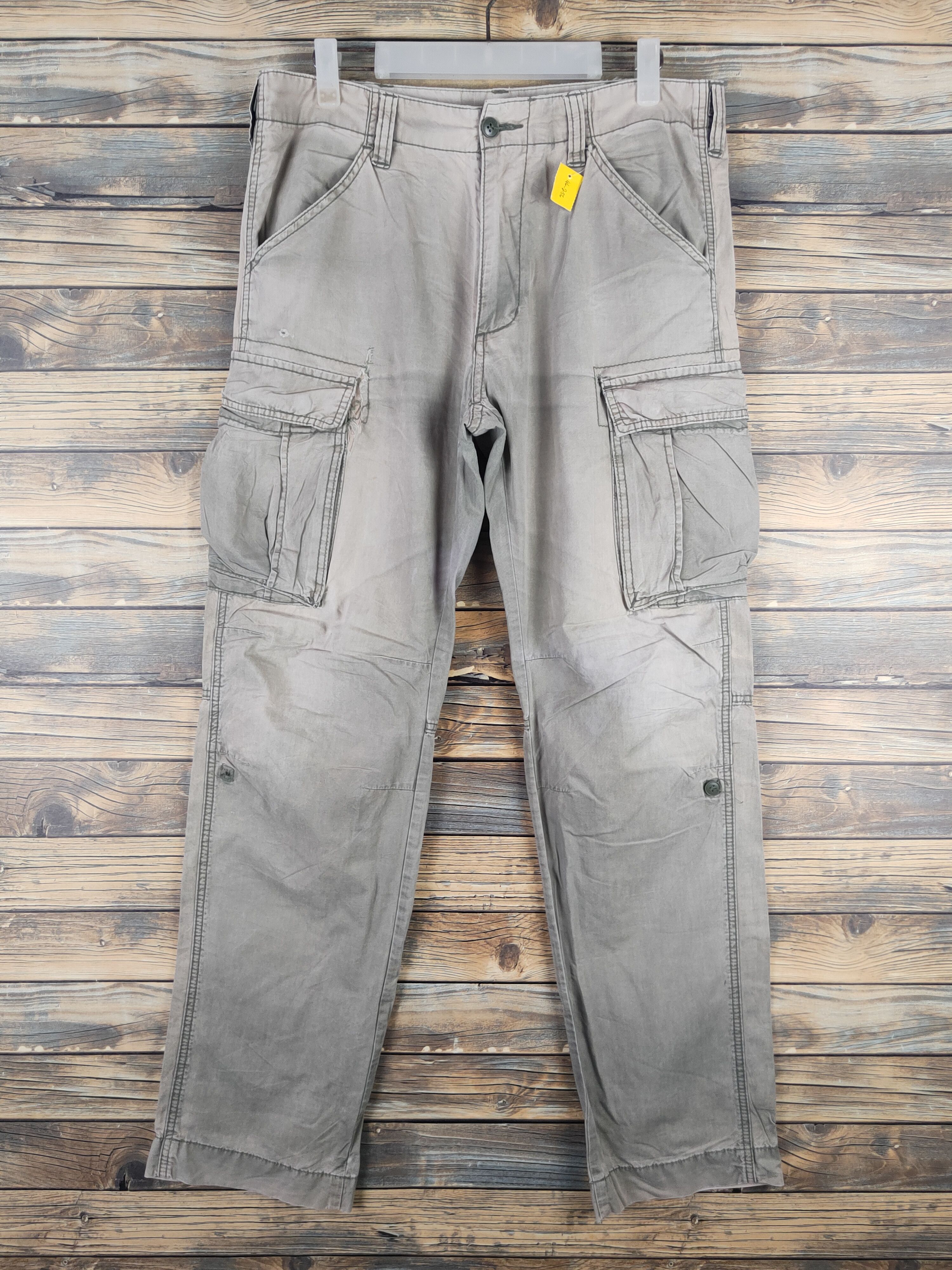 Japanese Brand DL Topvalu Beige Multipocket Cargo Pants #sp46-256T Size US 32 / EU 48 - 1 Thumbnail