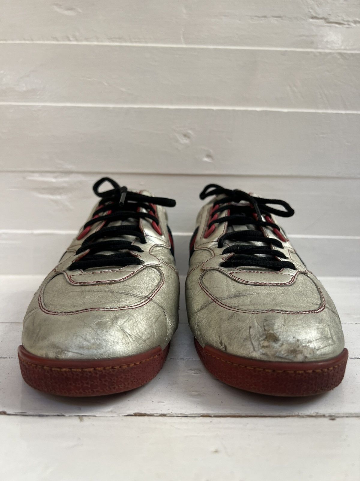 Gucci GUCCI Guccissima Silver Sneakers ITALY Mens Shoes 233334 Size US 9 / EU 42 - 2 Thumbnail