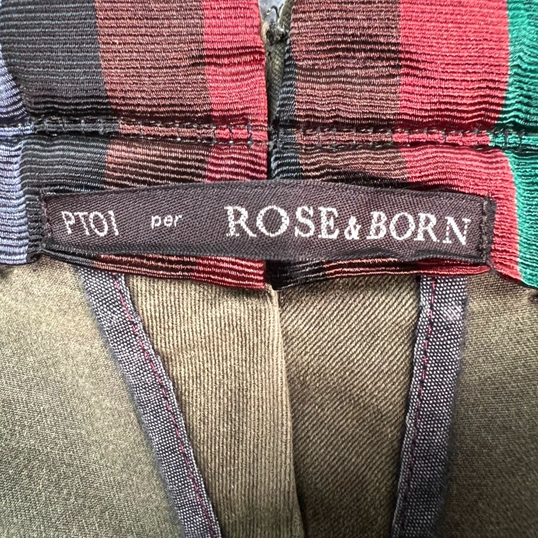 Vintage VINTAGE Rose & Born Mens 52 Olive Green Slim Fit Pants Cotton Blend Chino Flat Front Tapered Inseam 33 Mens Size US 36 / EU 52 - 3 Thumbnail