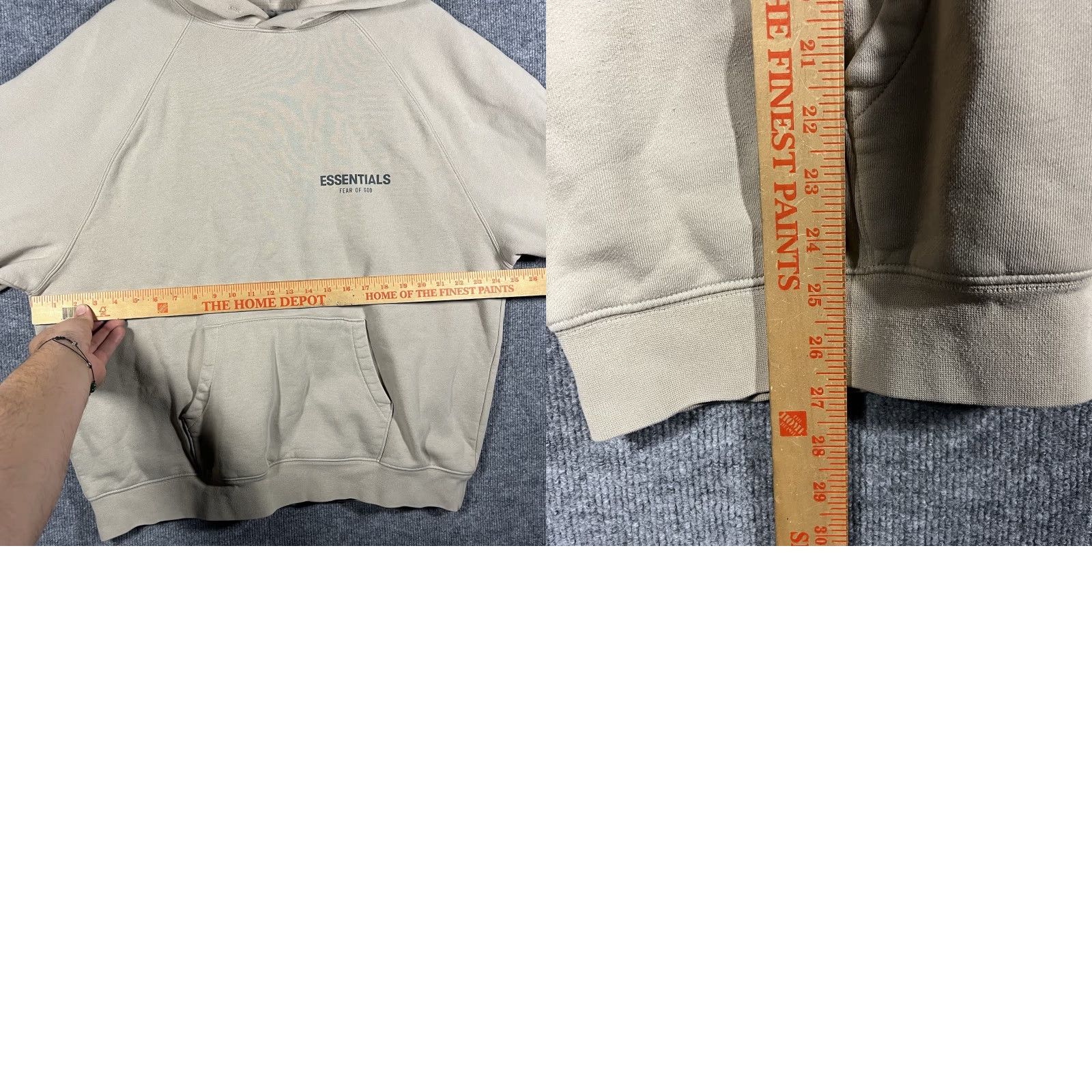Essentials Essentials Fear of God Hoodie Pullover Mens Large Beige Graphic Print FOG Size US L / EU 52-54 / 3 - 8 Thumbnail