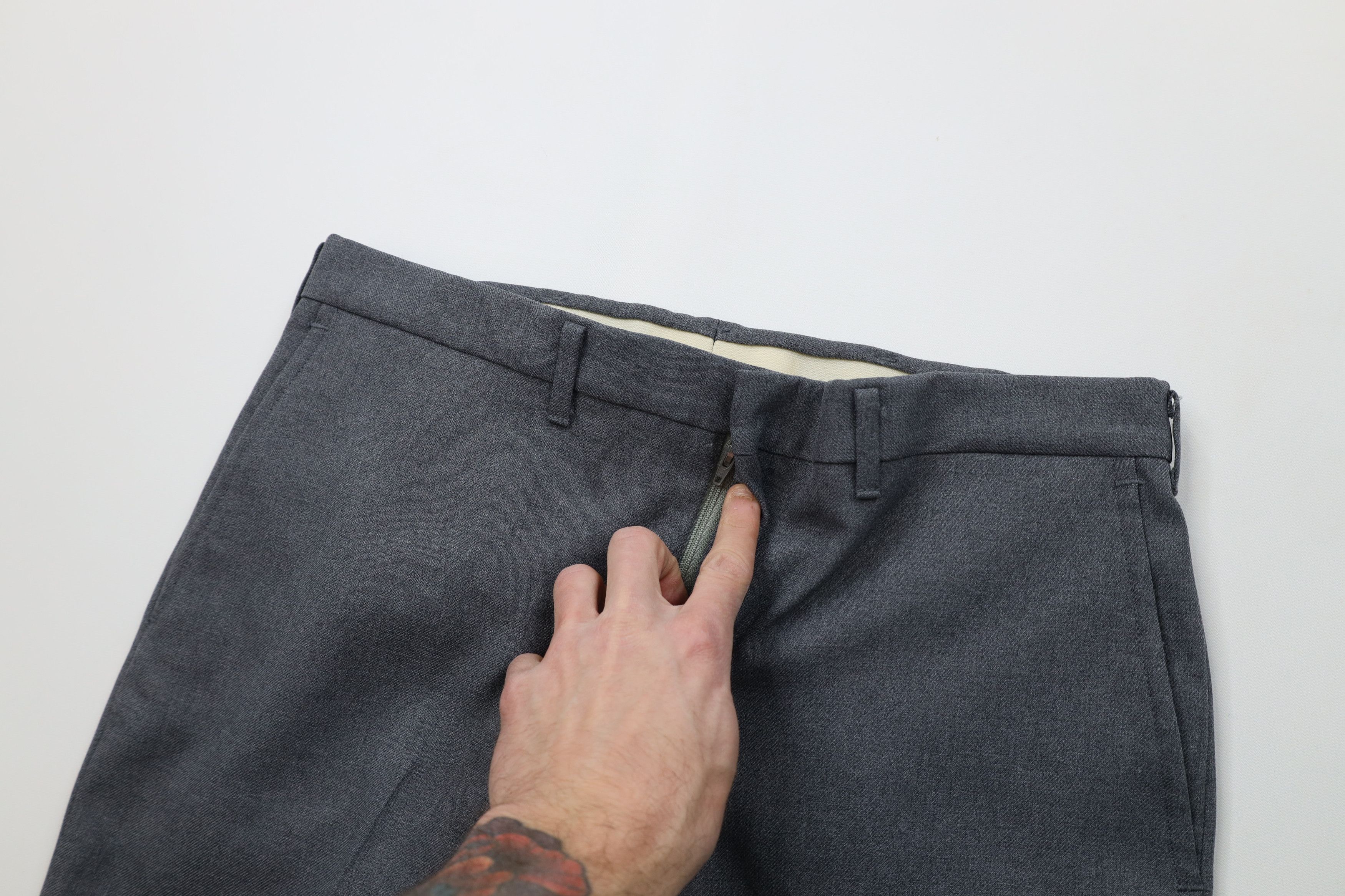 Vintage Vintage 70s Streetwear Flared Wide Leg Chino Pants Gray USA Size US 34 / EU 50 - 7 Thumbnail