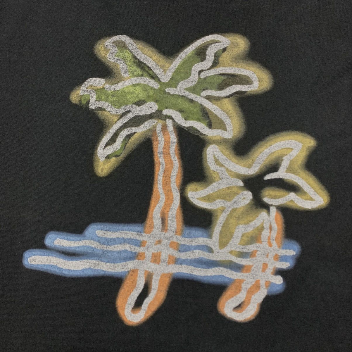 Palm Angels Palm Angels XS Neon Palm Tree Black Tee Size US XS / EU 42 / 0 - 3 Thumbnail