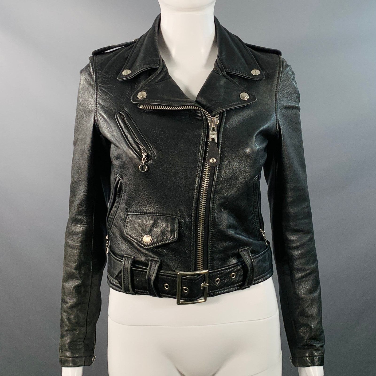 Schott PERFECTO by SCHOTT Size XS Black Leather Motorcycle Jacket Size XS / US 0-2 / IT 36-38 - 1 Thumbnail